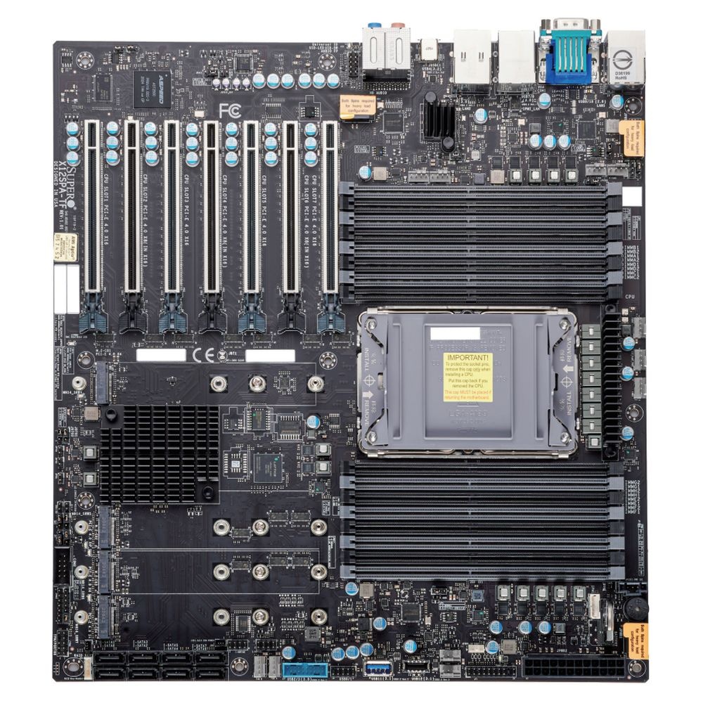 Материнская платая SuperMicro MB Single Socket LGA-4189 (Socket P+) supported/Up to 4TB 3DS ECC RDIM