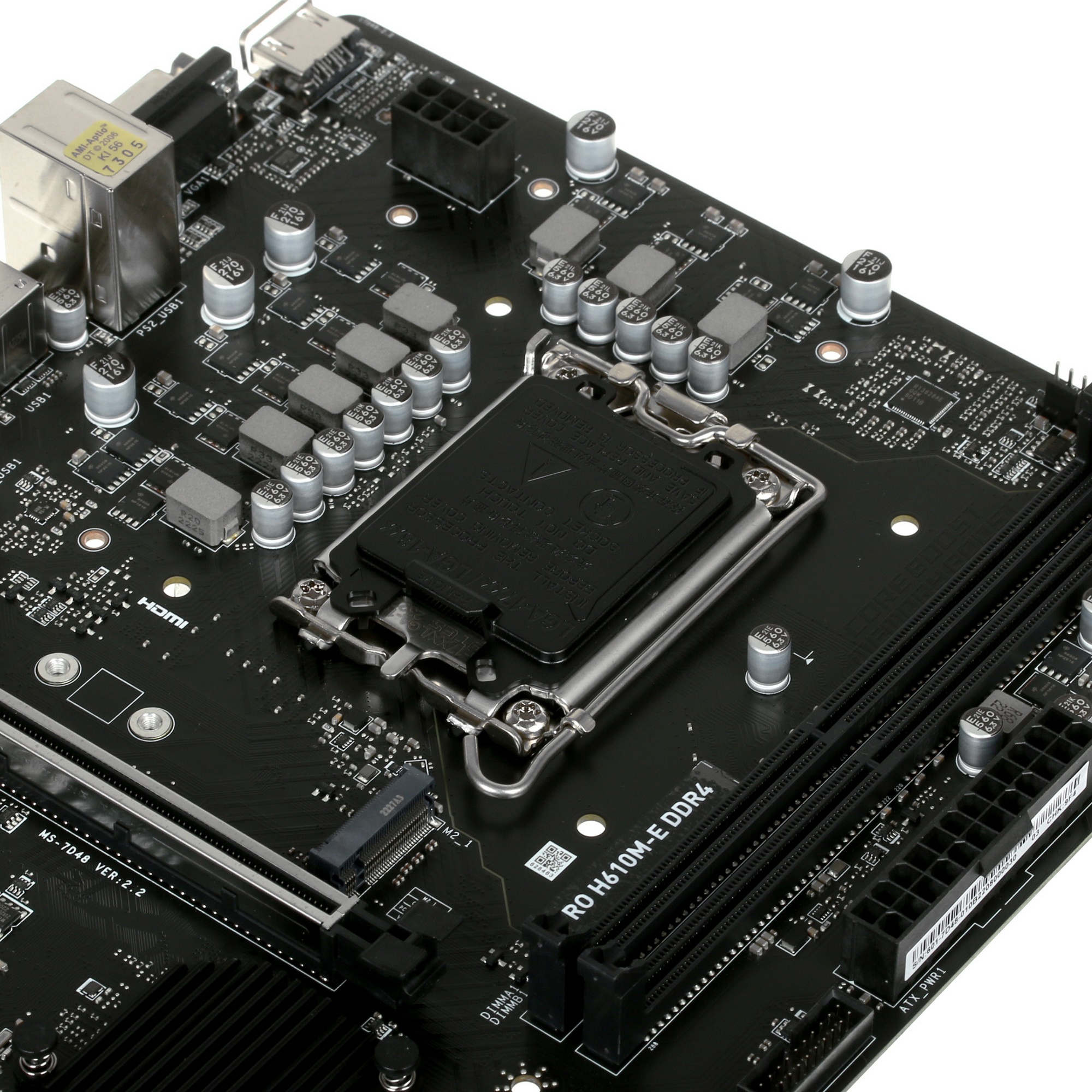 Материнская плата MSI PRO H610M-E DDR4, LGA 1700, Intel H610, 2xDDR4, 4xSATA, 1xM.2, 1xPCIe 4.0 x16,