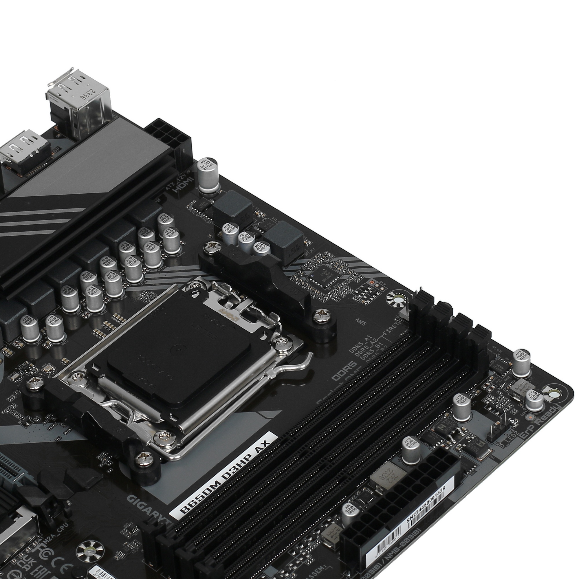 Материнская плата Gigabyte B650M D3HP AX, AM5, AMD B650, 4xDDR5, 4xSATA, 2xM.2, 1xPCI-E 4.0 x16, 1xP
