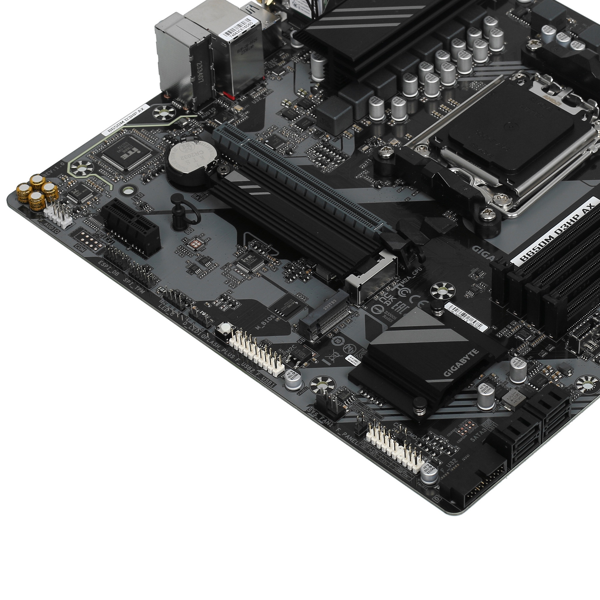 Материнская плата Gigabyte B650M D3HP AX, AM5, AMD B650, 4xDDR5, 4xSATA, 2xM.2, 1xPCI-E 4.0 x16, 1xP