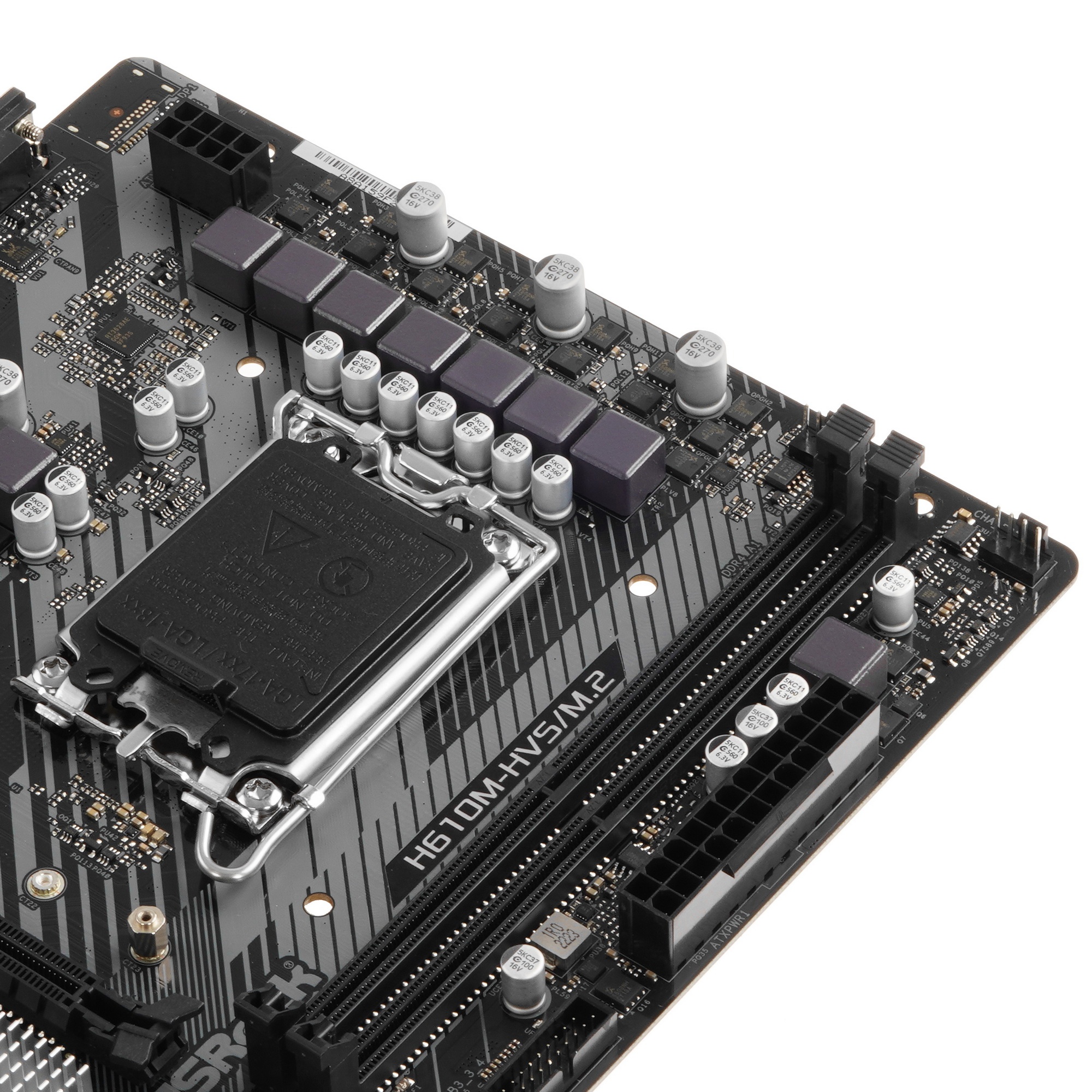 Материнская плата ASRock H610M-HVS/M.2 R2.0, LGA 1700, Intel H610, 2xDDR4, 4xSATA, 1xM.2, 1xPCIe 4.0