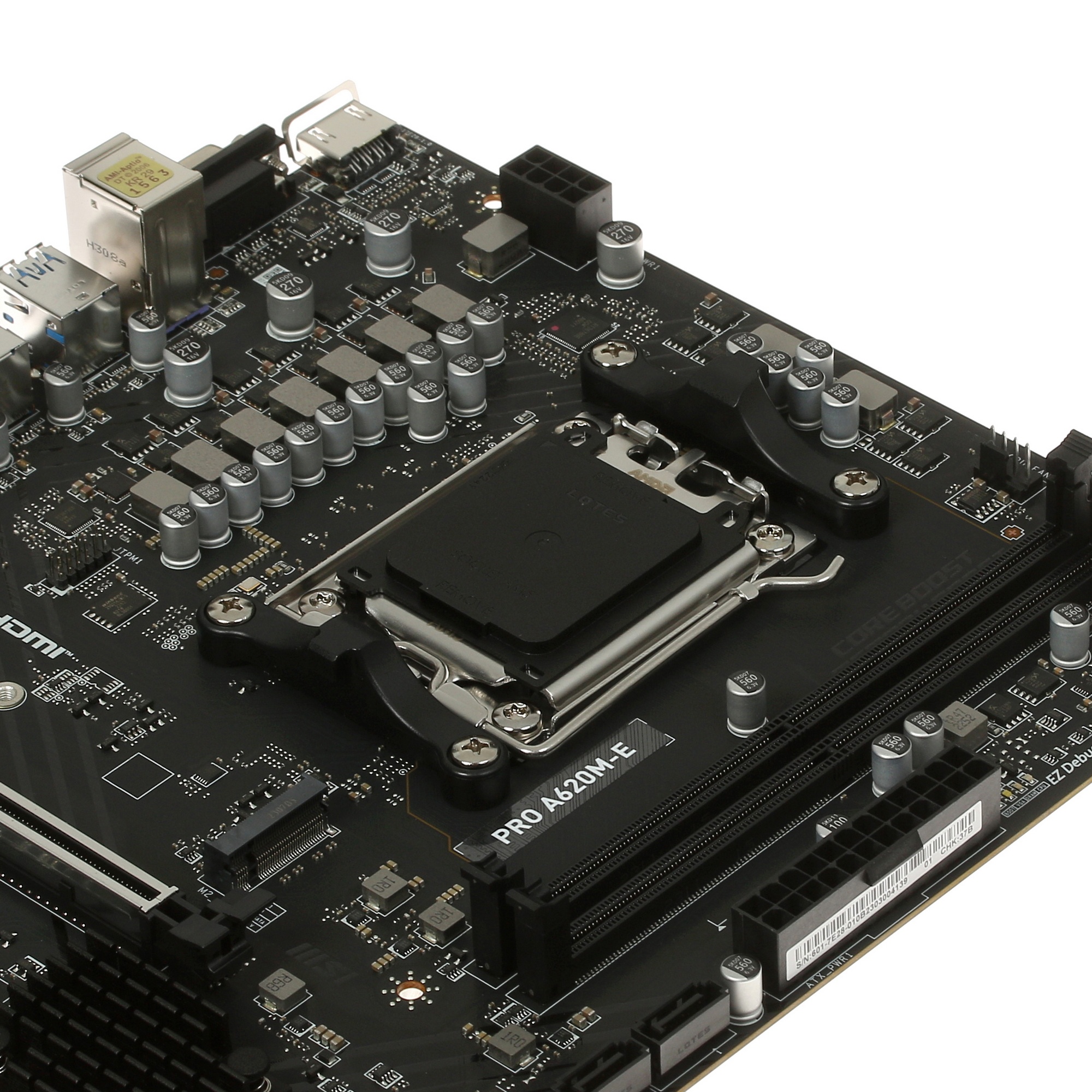 Материнская плата MSI PRO A620M-E, AM5, AMD A620, 2xDDR5, 4xSATA, 1xM.2, 1xPCI-E 4.0 x16, 1xPCI-E 4.