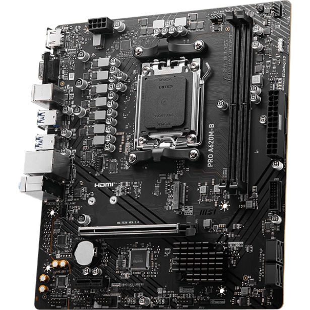 Материнская плата MSI PRO A620M-B AM5 2x DDR5 HDMI VGA 1x M.2