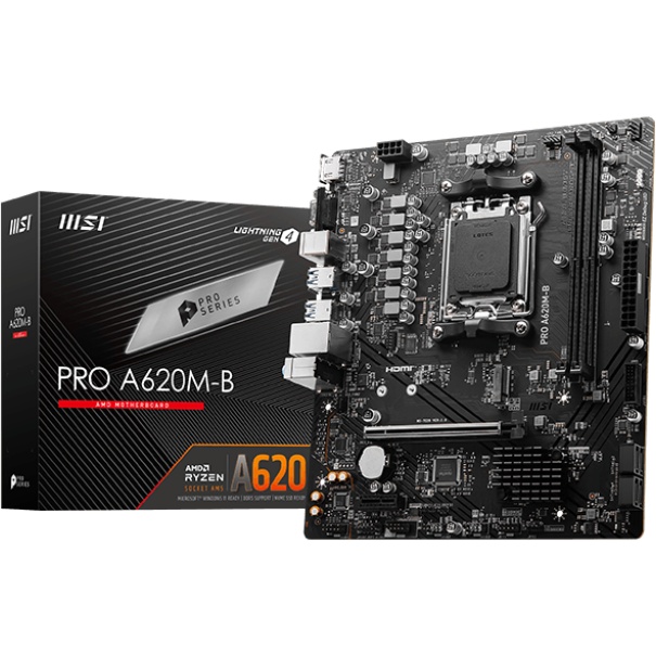 Материнская плата MSI PRO A620M-B AM5 2x DDR5 HDMI VGA 1x M.2