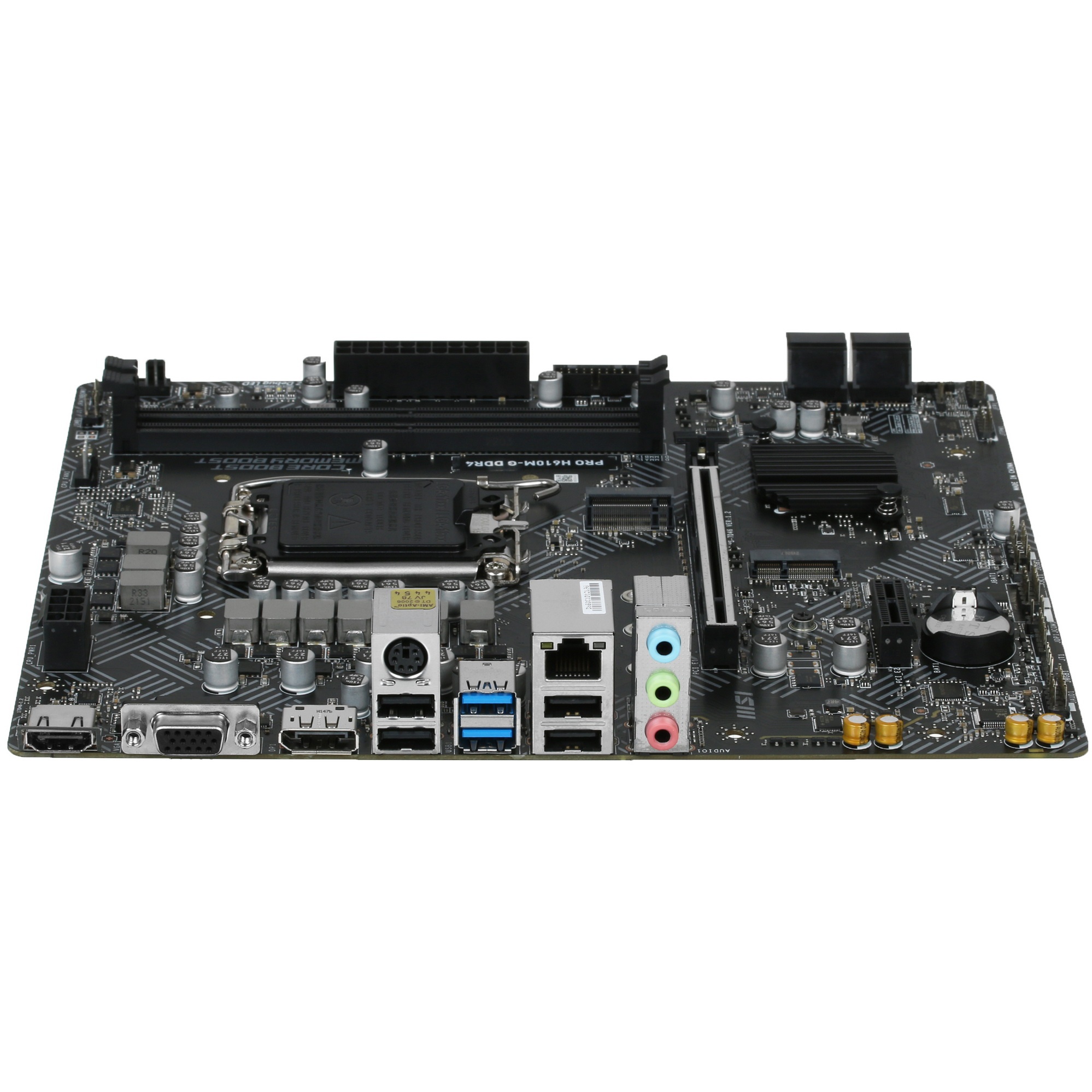 Материнская плата MSI PRO H610M-G DDR4, LGA 1700, Intel H610, 2xDDR4, 4xSATA, 1xM.2, 1xPCIe 4.0 x16,