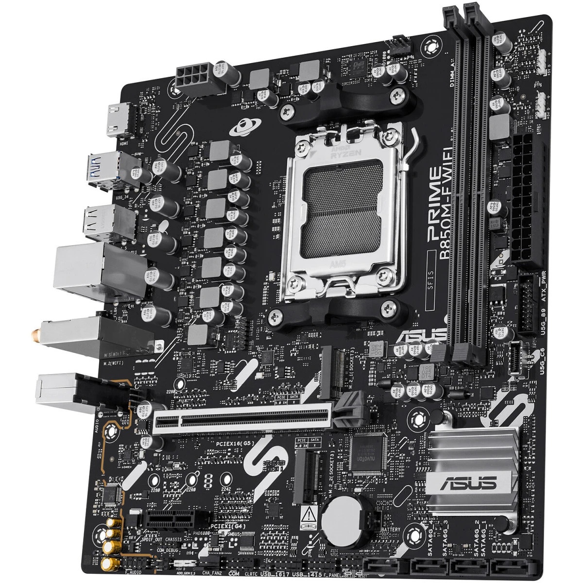 Материнская плата Asus PRIME B850M-F WIFI Socket AM5 AMD B850 2xDDR5 mATX AC`97 8ch(7.1) GbLAN RAID+