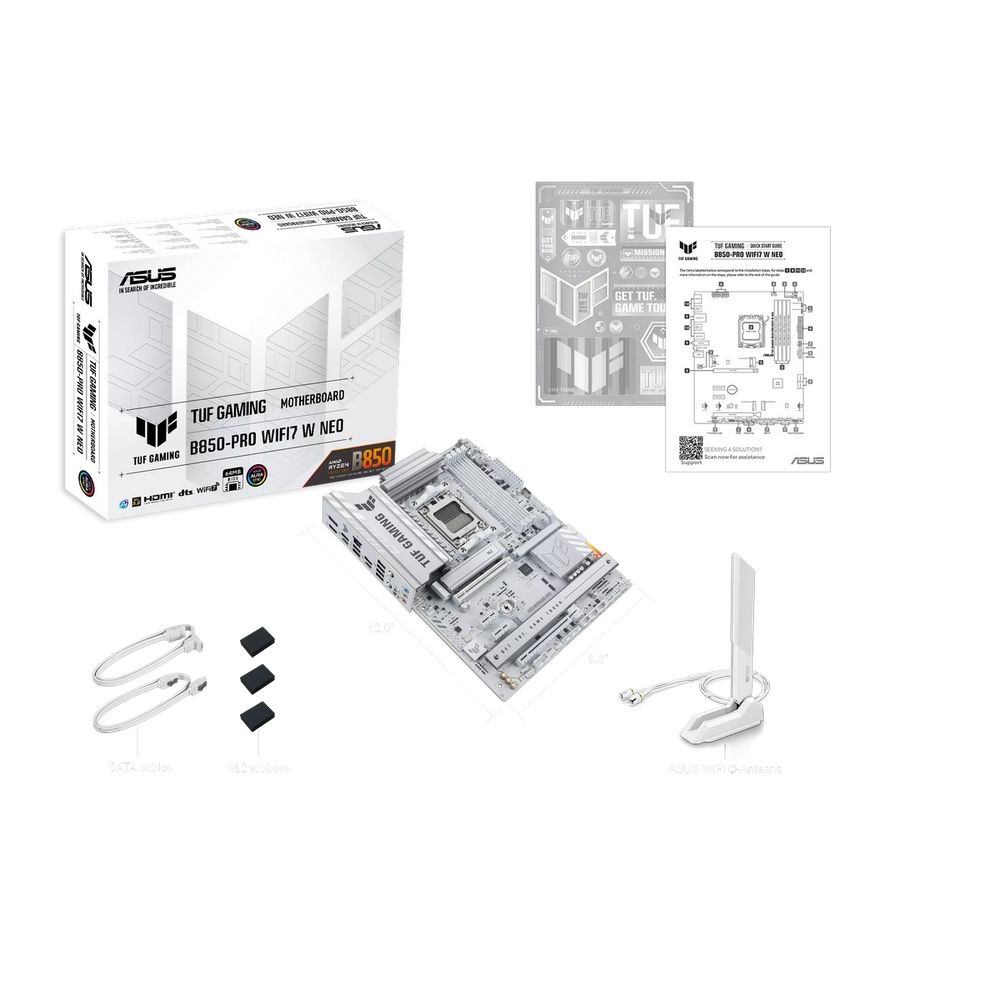 Материнская плата ASUS TUF GAMING B850-PRO WIFI7 W NEO AM5 ATX 4xDDR5 2хPCIEx16 2xPCIEx1 3xM.2 2xUSB