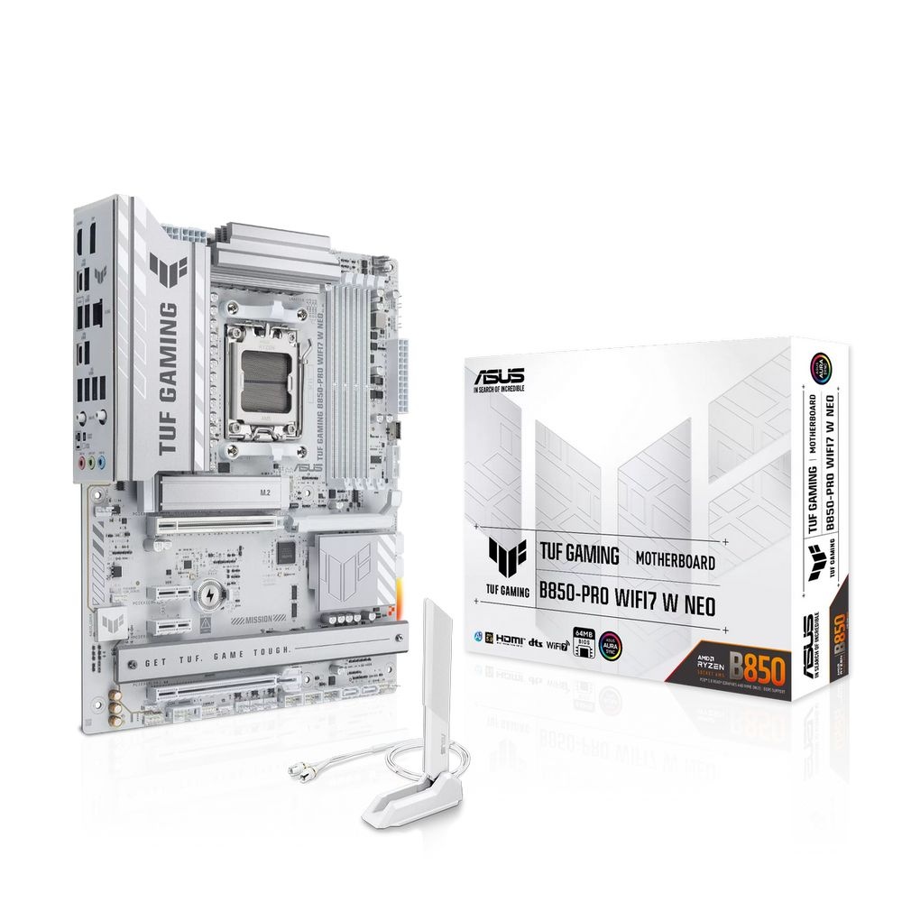 Материнская плата ASUS TUF GAMING B850-PRO WIFI7 W NEO AM5 ATX 4xDDR5 2хPCIEx16 2xPCIEx1 3xM.2 2xUSB