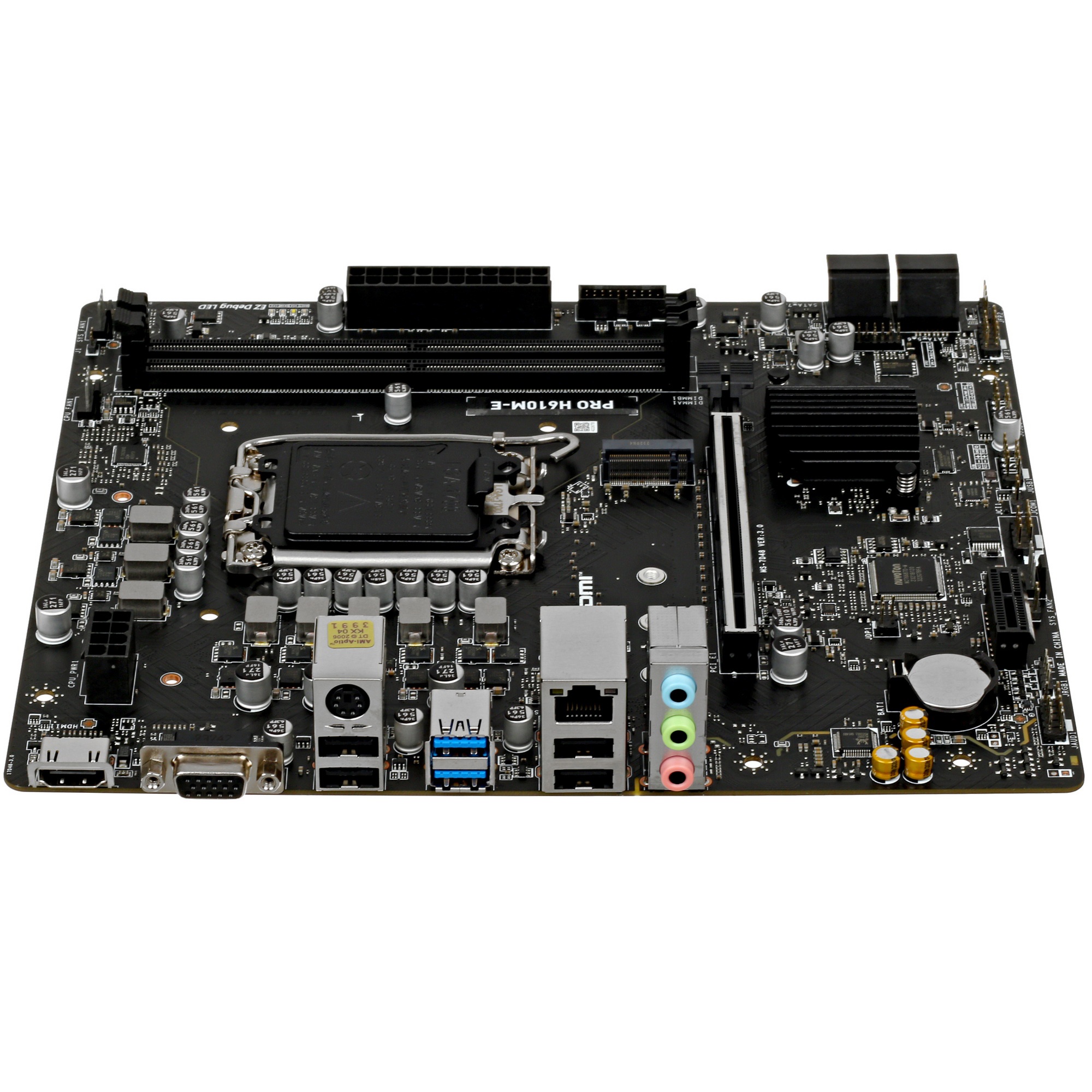Материнская плата MSI PRO H610M-E, LGA 1700, Intel H610, 2xDDR5, 4xSATA, 1xM.2, 1xPCIe 4.0 x16, 1xPC