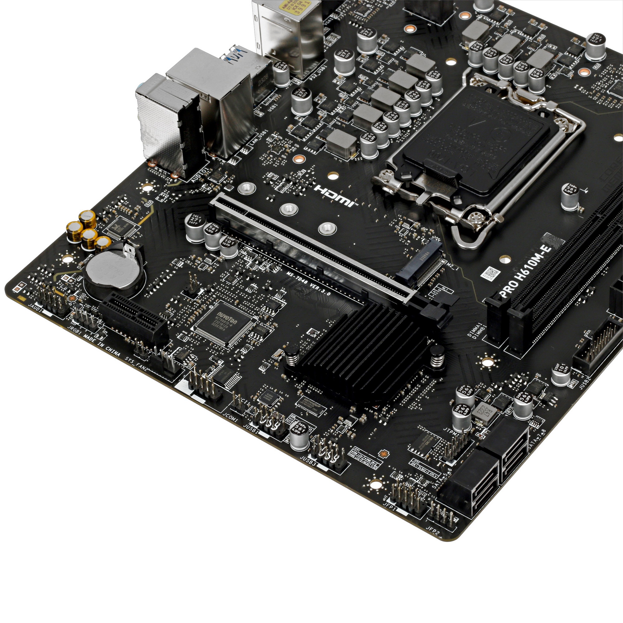 Материнская плата MSI PRO H610M-E, LGA 1700, Intel H610, 2xDDR5, 4xSATA, 1xM.2, 1xPCIe 4.0 x16, 1xPC