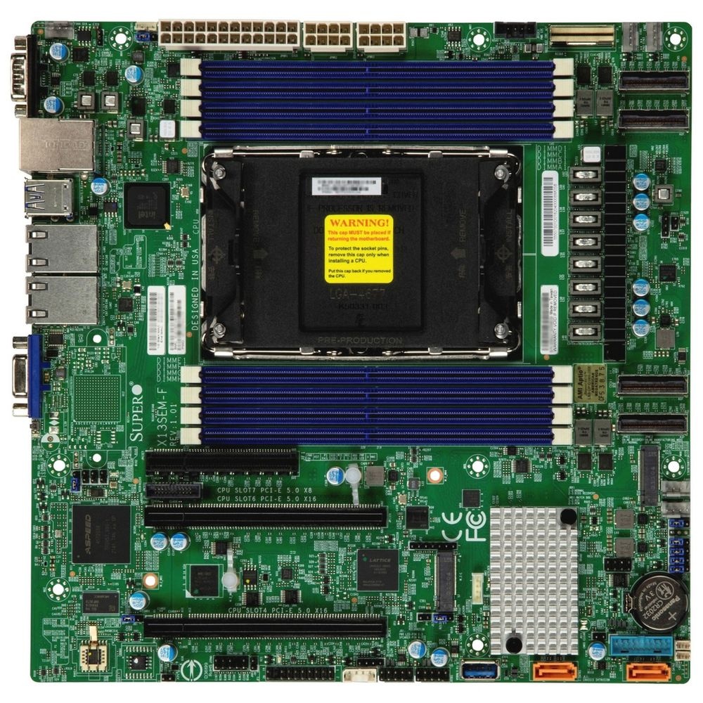 Материнская плата Supermicro MBD-X13SEM-F-B, E-ATX, OEM