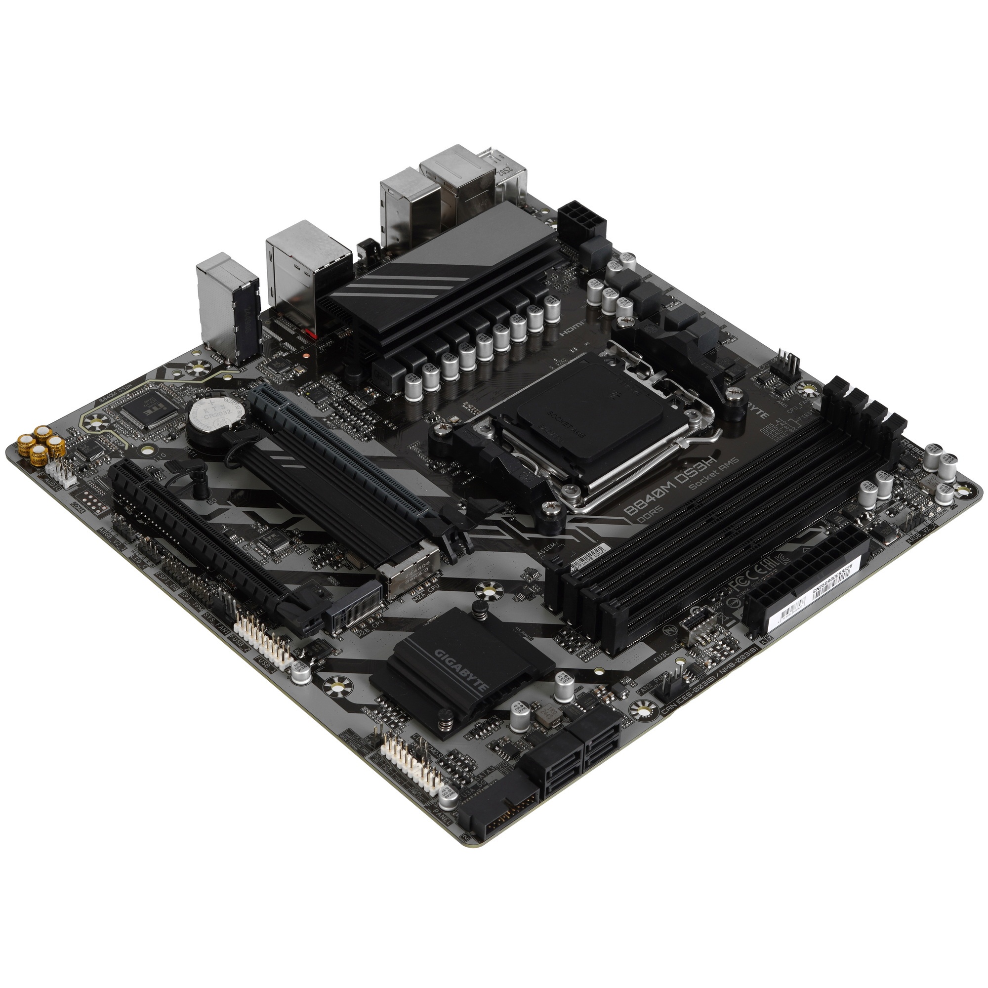 Материнская плата Gigabyte B840M DS3H Socket AM5 4*DDR5 HDMI 2*DP  PCI-E 4.0 x16, PCI-E 3.0 x16, 2 x