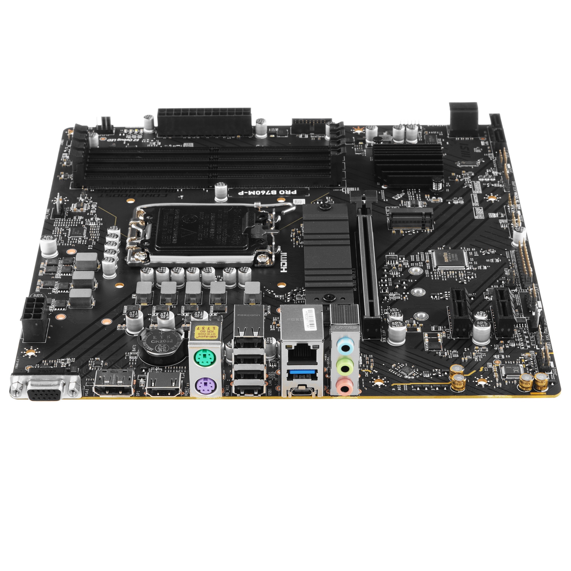 Материнская плата MSI PRO B760M-P DDR5, LGA 1700, Intel B760, 4xDDR5, 4xSATA, 2xM.2, 1xPCIe 4.0 x16,