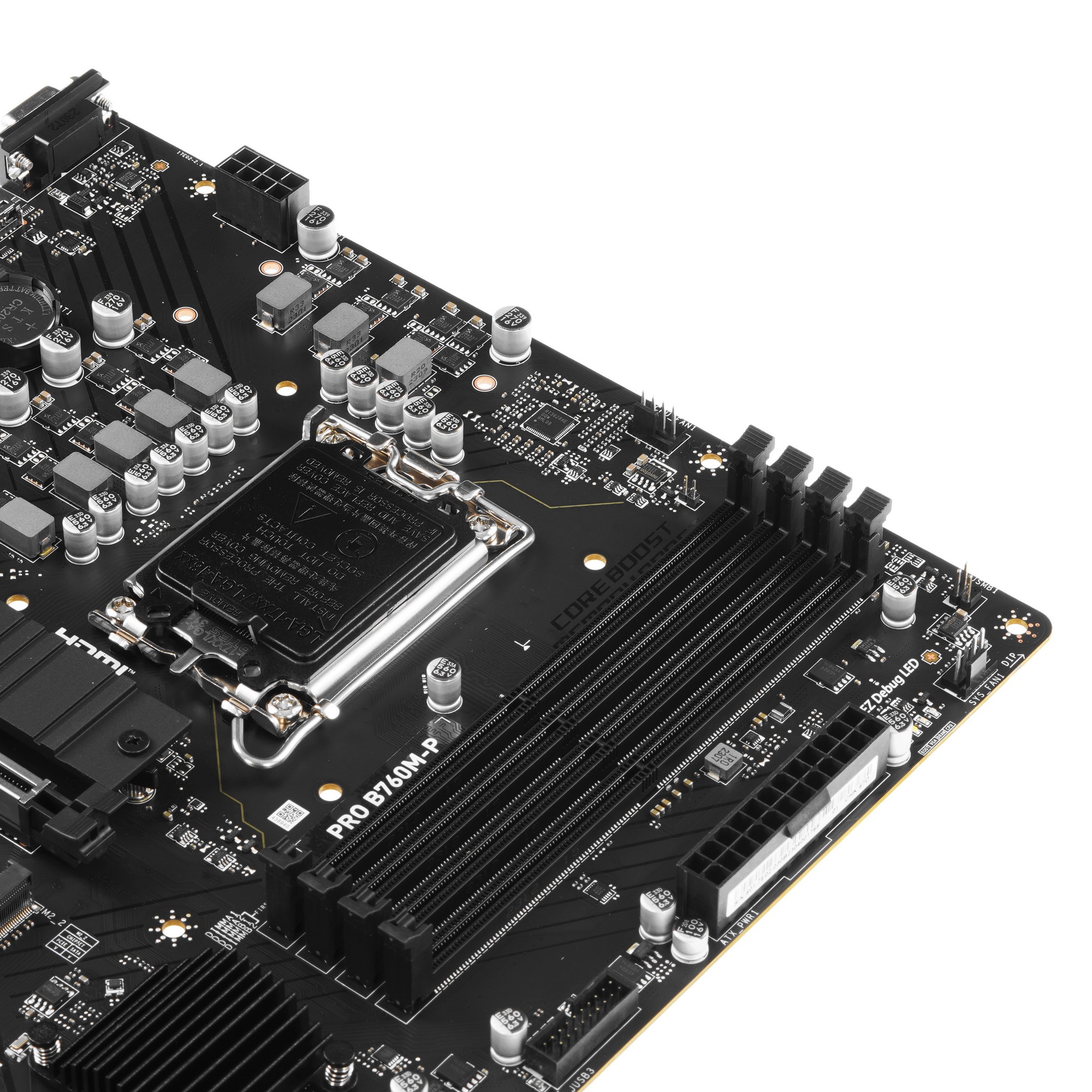 Материнская плата MSI PRO B760M-P DDR5, LGA 1700, Intel B760, 4xDDR5, 4xSATA, 2xM.2, 1xPCIe 4.0 x16,