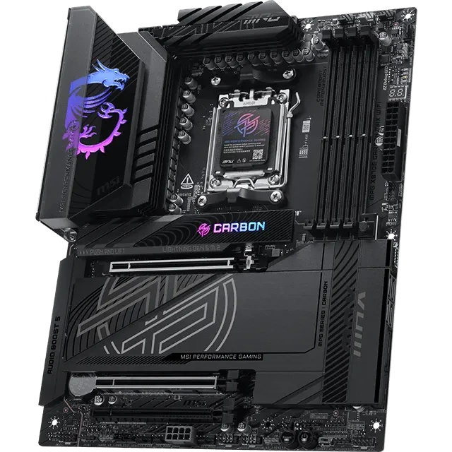 Материнская плата MSI MPG X870E CARBON MAX WIFI Socket AM5 AMD X870E 4xDDR5 ATX AC`97 8ch(7.1) 5Giga