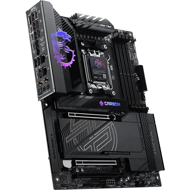 Материнская плата MSI MPG X870E CARBON MAX WIFI Socket AM5 AMD X870E 4xDDR5 ATX AC`97 8ch(7.1) 5Giga