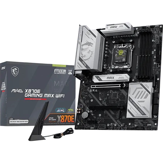 Материнская плата MSI MAG X870E GAMING MAX WIFI Socket AM5 AMD X870E 4xDDR5 ATX AC`97 8ch(7.1) 5Giga