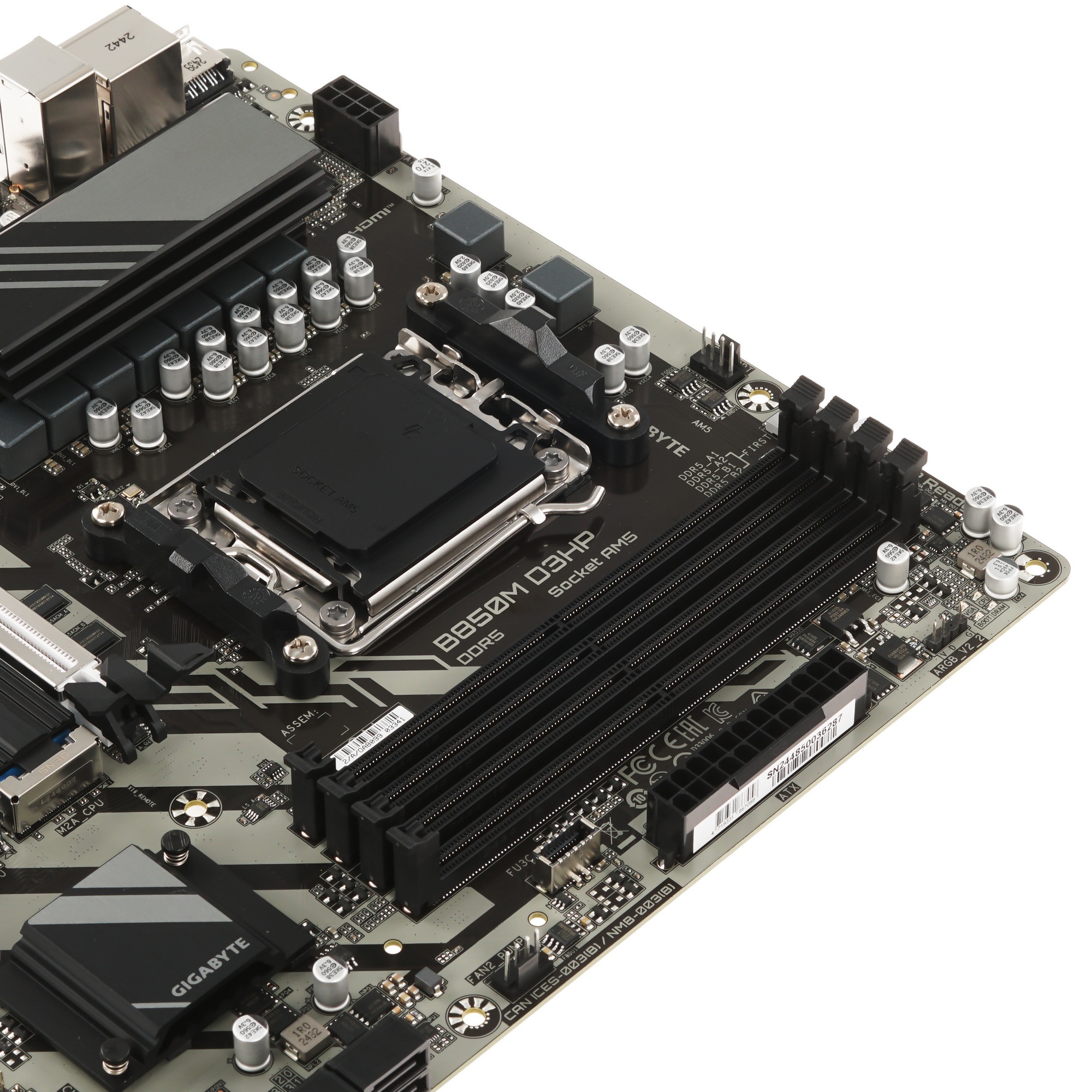Материнская плата Gigabyte B850M D3HP, AM5, AMD B850, 4xDDR5, 4xSATA, 2xM.2, 1xPCIe 5.0 x16, 1xPCIe
