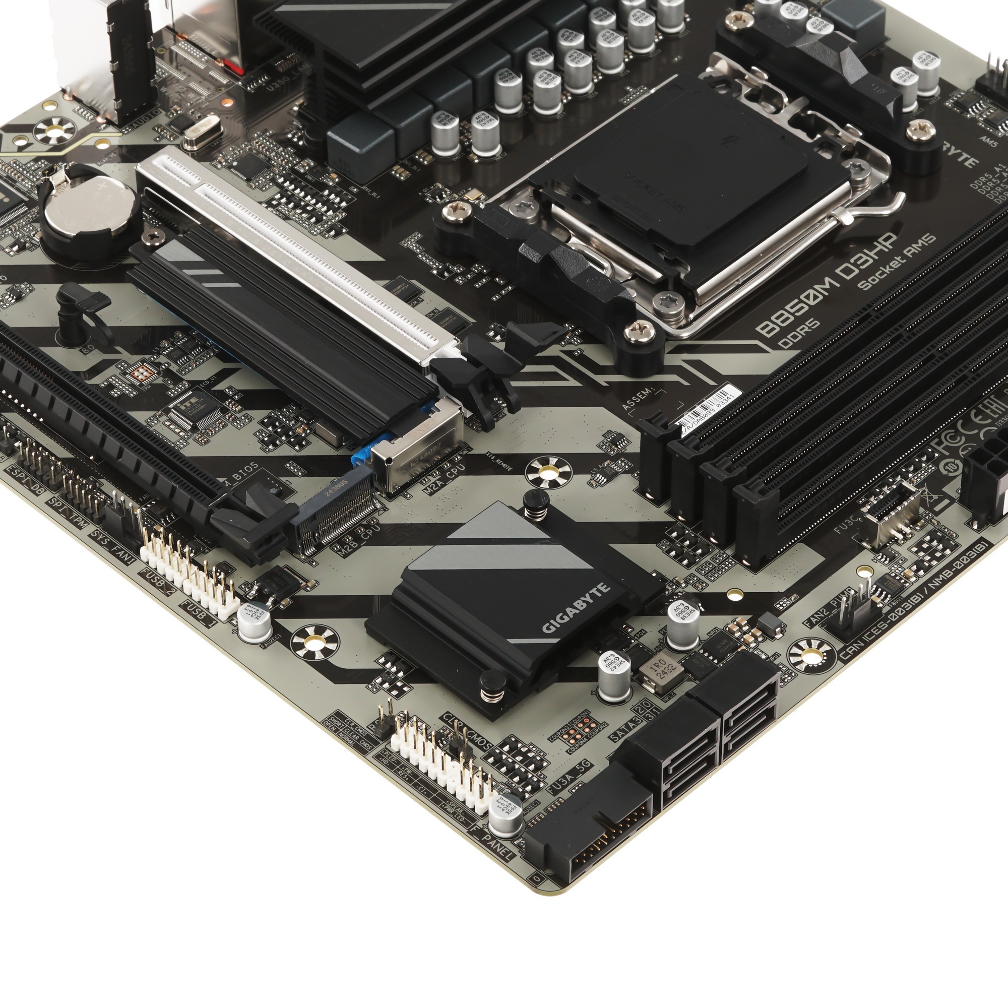 Материнская плата Gigabyte B850M D3HP, AM5, AMD B850, 4xDDR5, 4xSATA, 2xM.2, 1xPCIe 5.0 x16, 1xPCIe