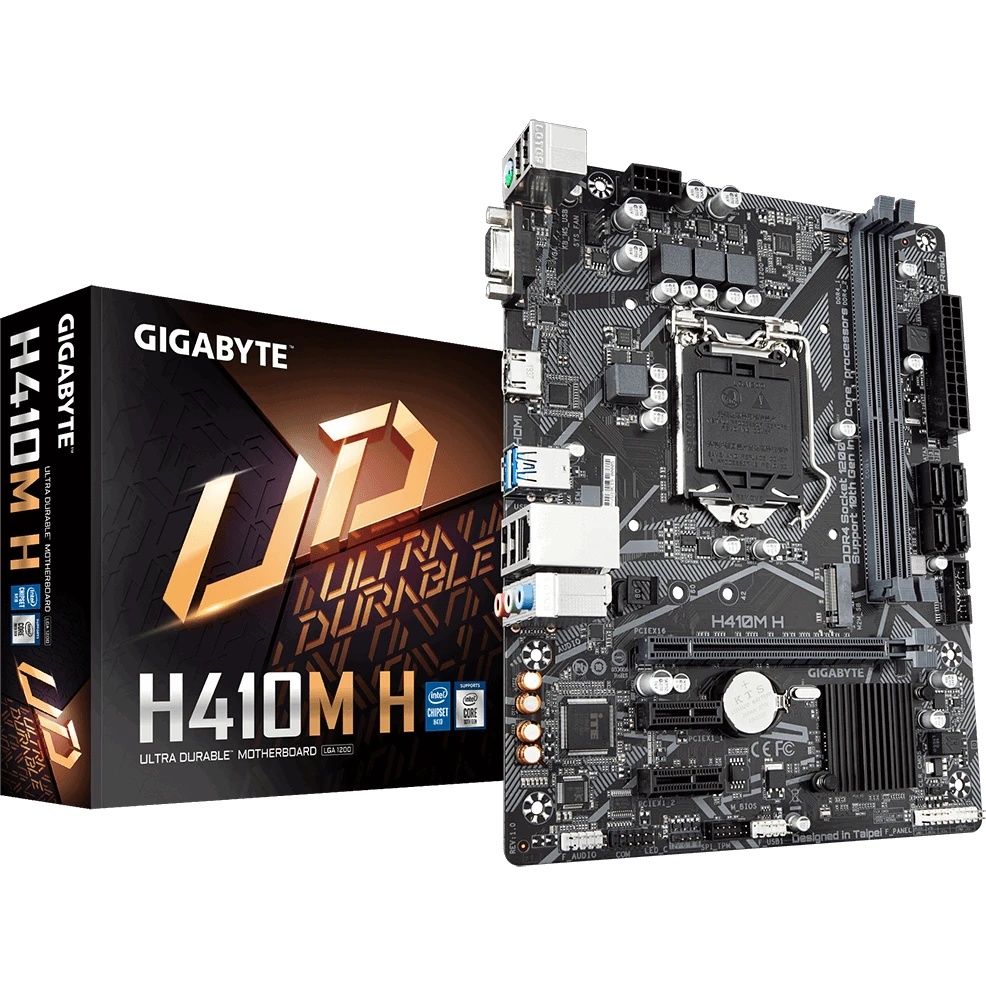 Материнская плата H410 S1200 MATX H410M H GIGABYTE