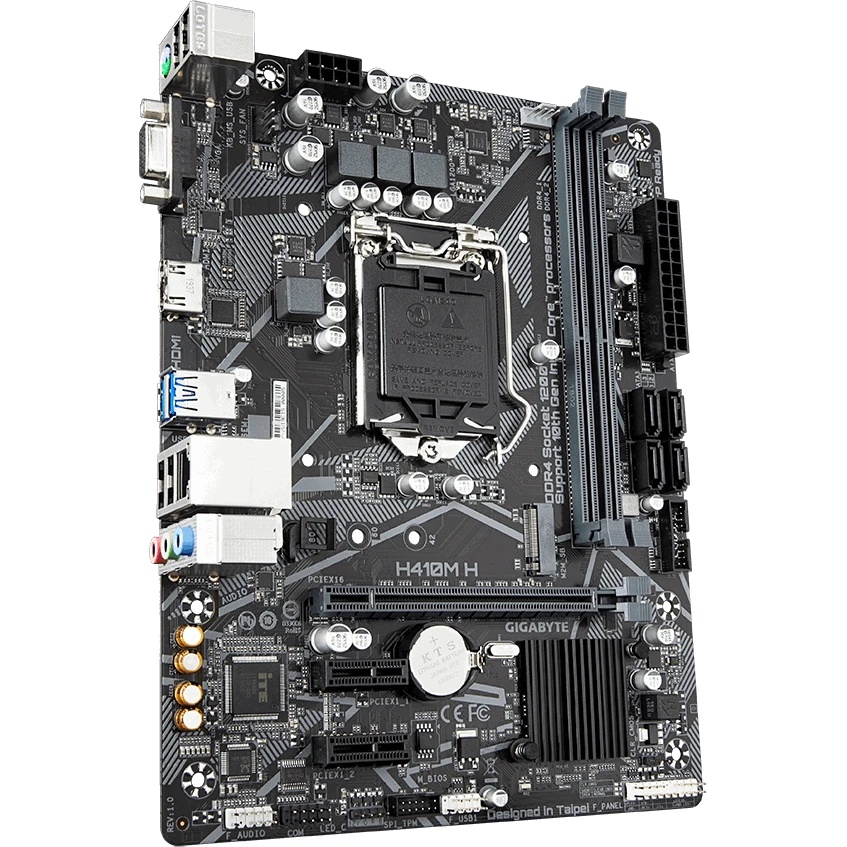 Материнская плата H410 S1200 MATX H410M H GIGABYTE