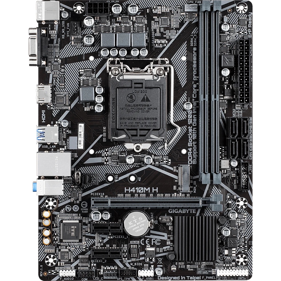 Материнская плата H410 S1200 MATX H410M H GIGABYTE