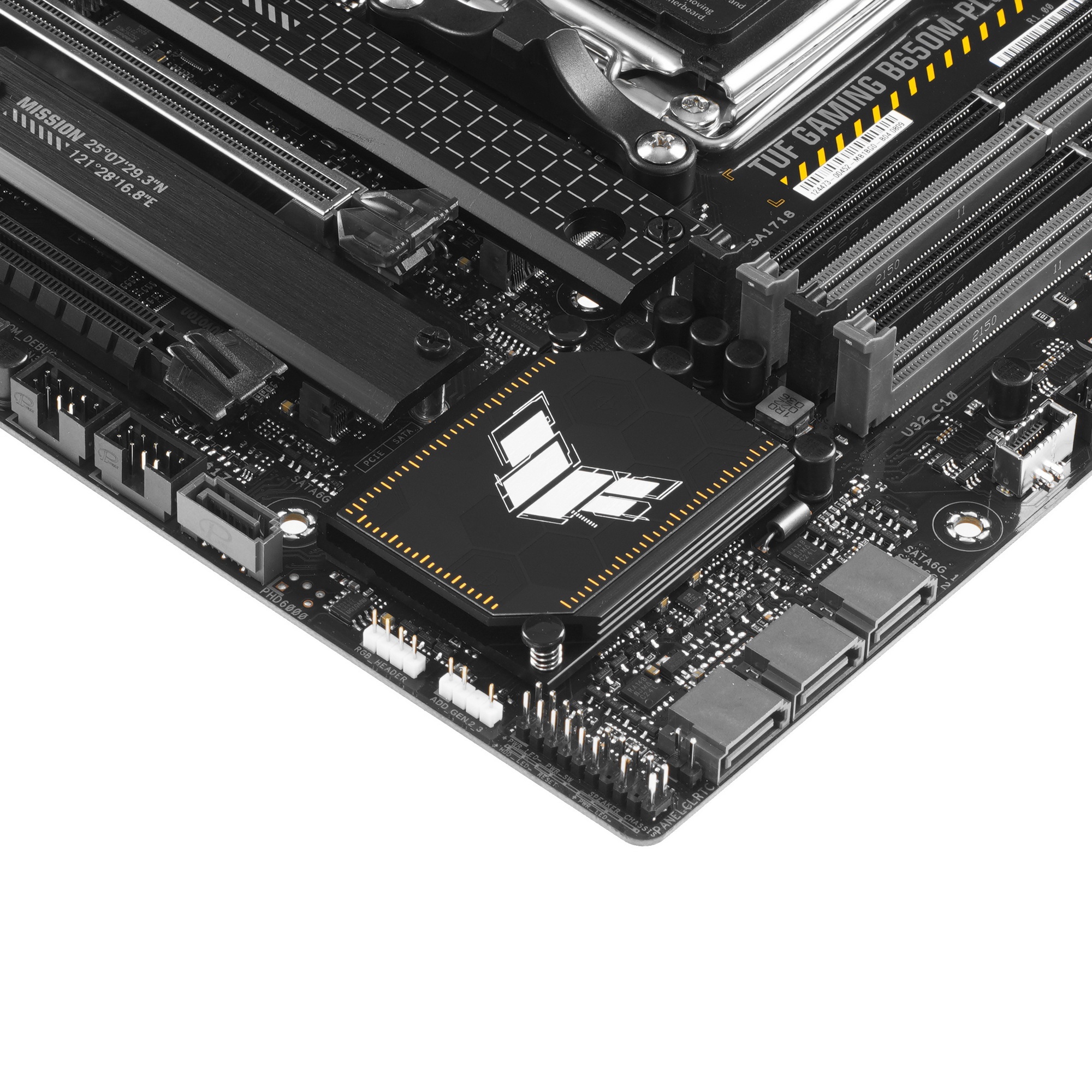 Материнская плата ASUS TUF GAMING B650M-PLUS, AM5, AMD B650, 4xDDR5, 4xSATA, 2xM.2, 1xPCIe 4.0 x16,