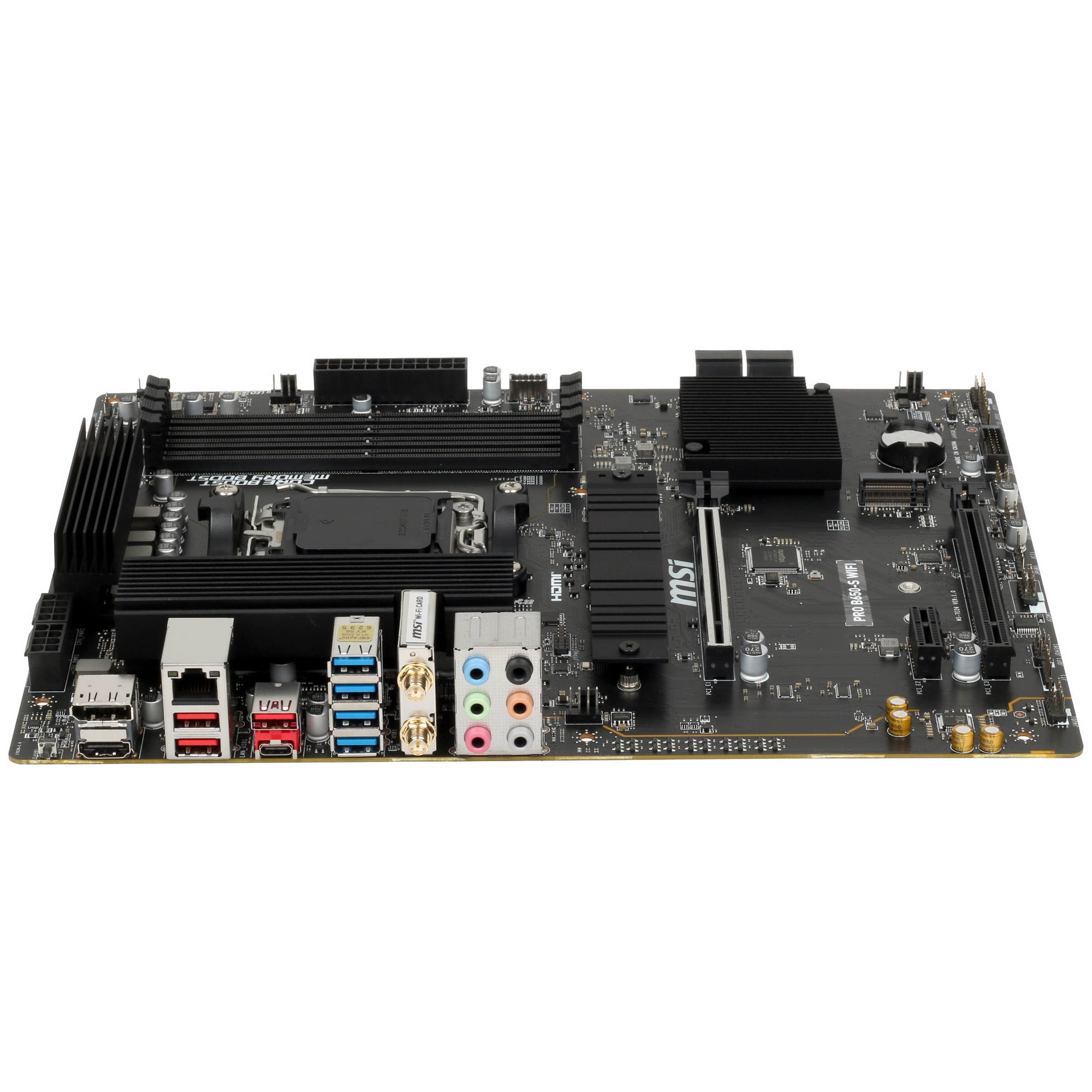 Материнская плата MSI PRO B650-S WIFI, AM5, AMD B650, 4xDDR5, 4xSATA, 2xM.2, 1xPCI-E 4.0 x16, 1xPCI-
