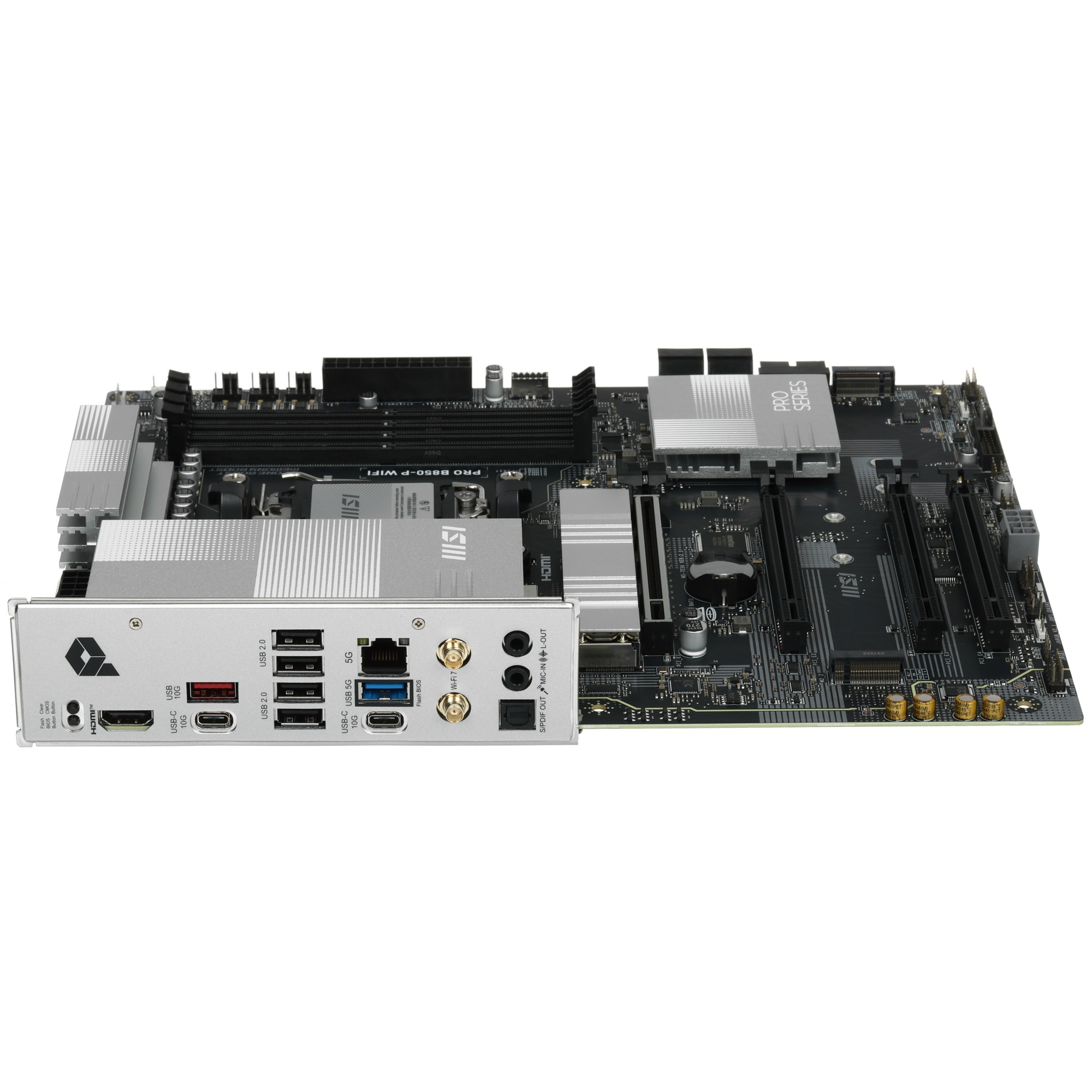 Материнская плата MSI PRO B850-P WIFI, AM5, AMD B850, 4xDDR5, 4xSATA, 3xM.2, 1xPCIe 5.0 x16, 1xPCIe