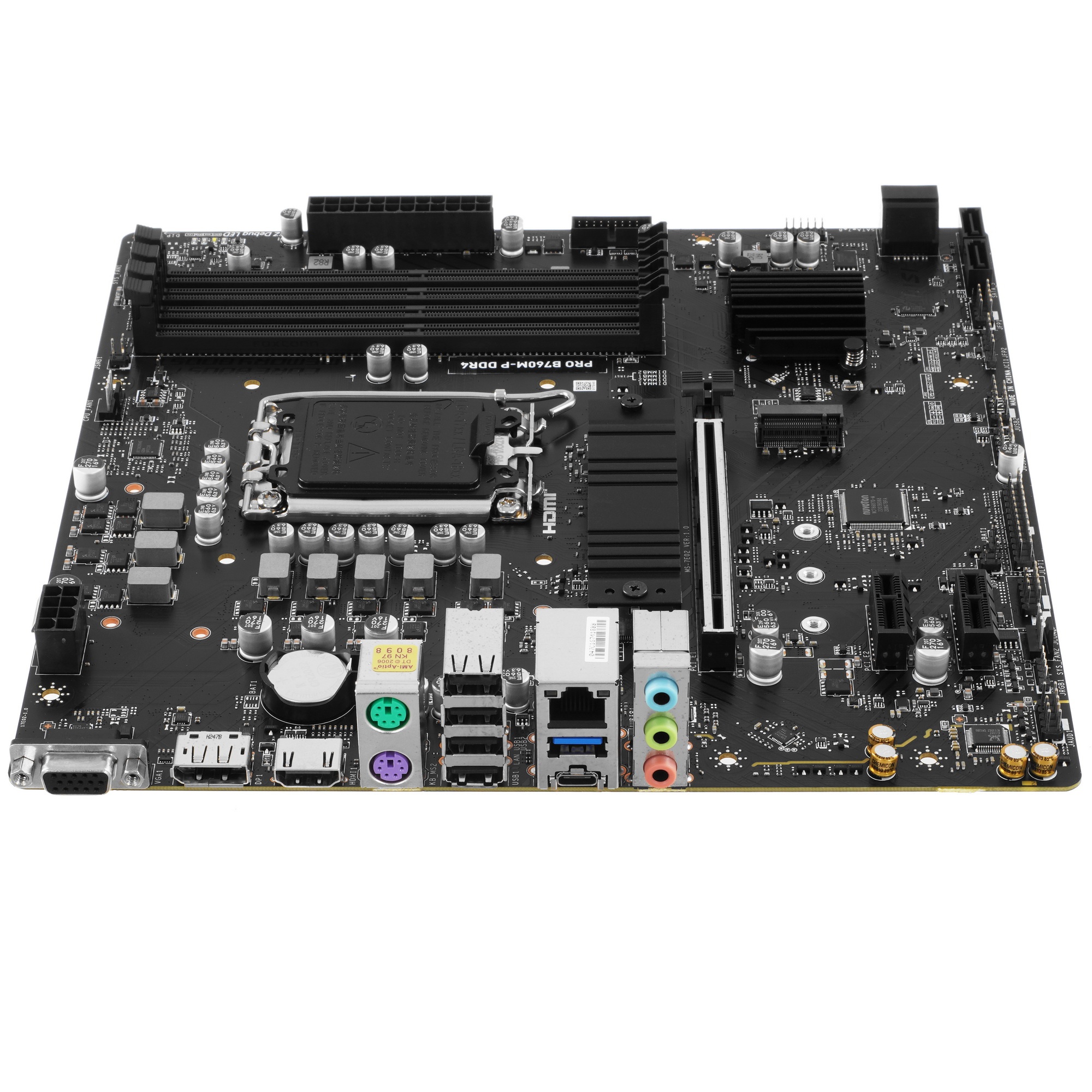 Материнская плата MSI PRO B760M-P DDR4, LGA 1700, Intel B760, 4xDDR4, 4xSATA, 2xM.2, 1xPCIe 4.0 x16,