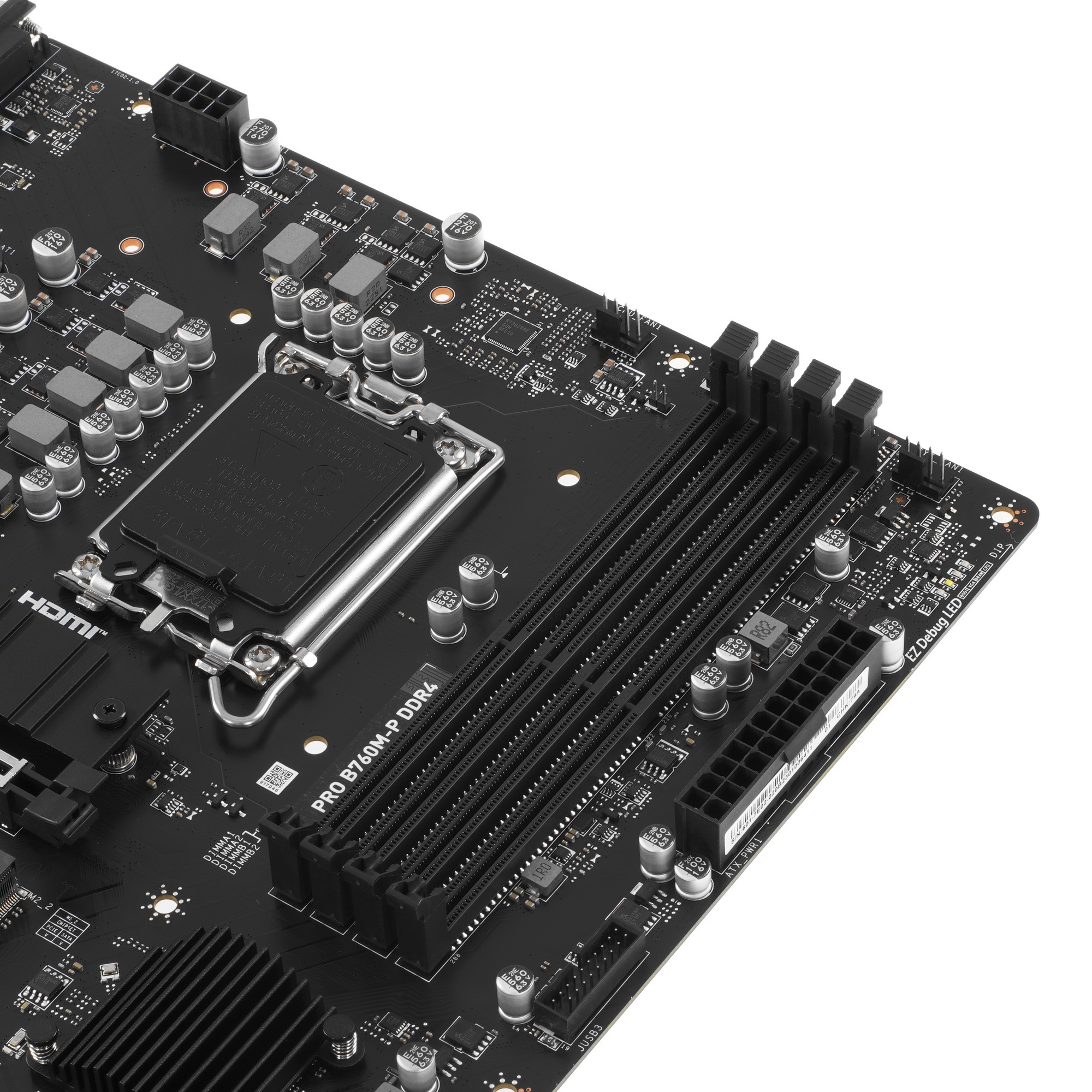 Материнская плата MSI PRO B760M-P DDR4, LGA 1700, Intel B760, 4xDDR4, 4xSATA, 2xM.2, 1xPCIe 4.0 x16,