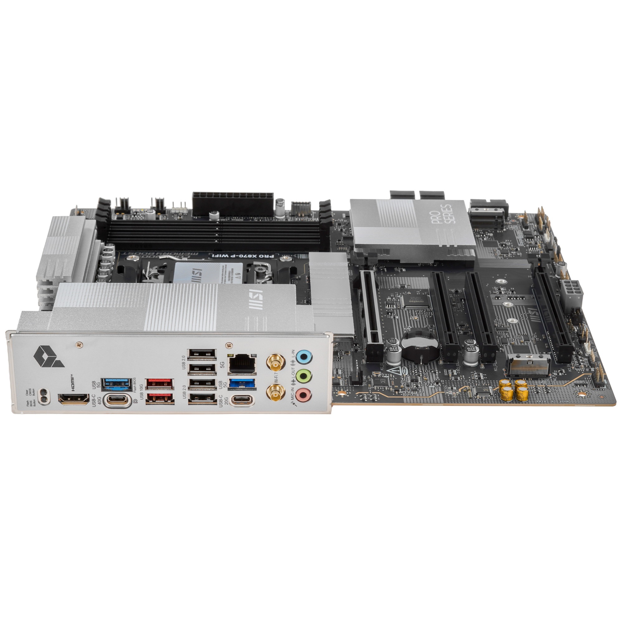 Материнская плата MSI PRO X870-P WIFI, AM5, AMD X870, 4xDDR5, 4xSATA, 3xM.2, 1xPCI-E 5.0 x16, 1xPCI-