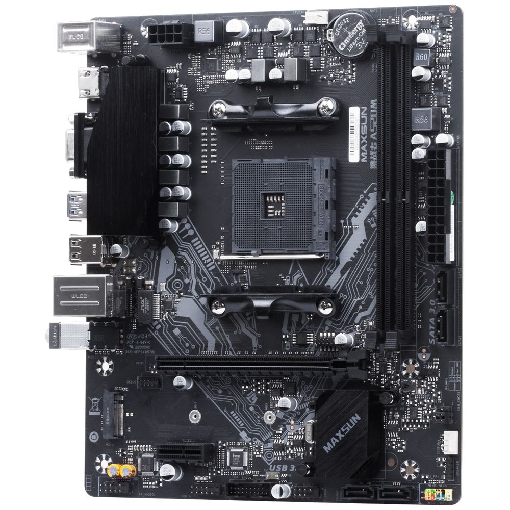 Материнская плата Maxsun MS-Challenger A520M A520, AM4, 2xDDR4, 1*PCIEx16, 1*PCIEx1, 1*M.2, 4*USB3.2