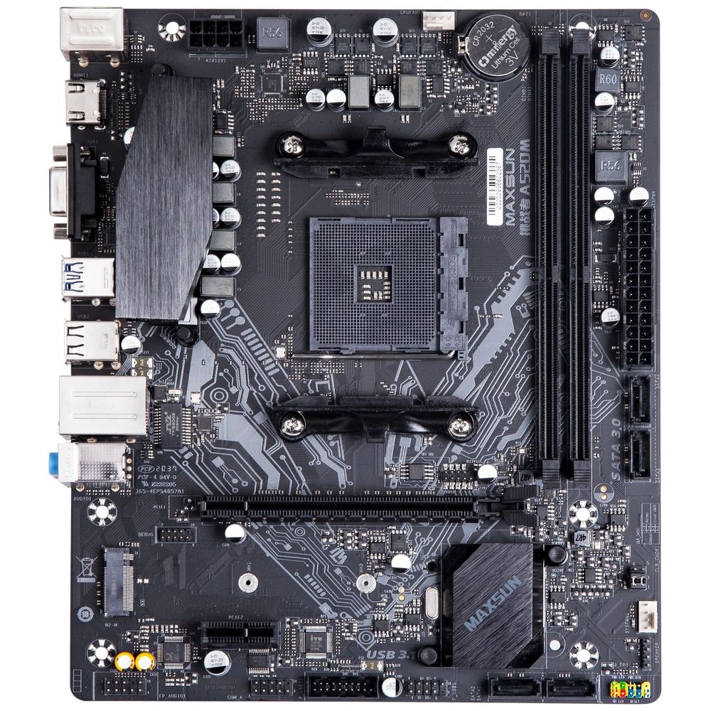 Материнская плата Maxsun MS-Challenger A520M A520, AM4, 2xDDR4, 1*PCIEx16, 1*PCIEx1, 1*M.2, 4*USB3.2