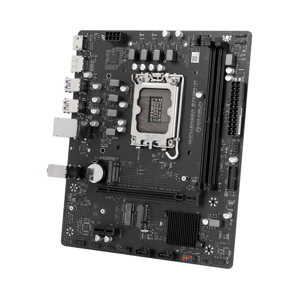 Материнская плата MAXSUN Challenger B760M-H, LGA 1700, Intel B760, 2xDDR4, 2xSATA, 2xM.2, 1xPCIe 4.0