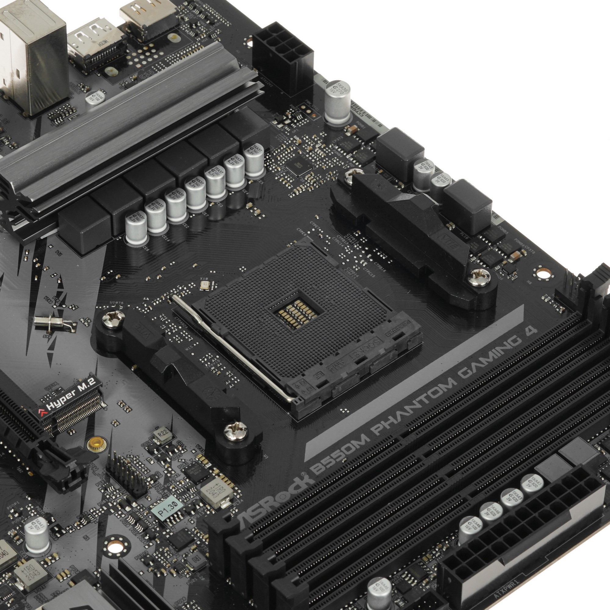 Материнская плата ASRock B550M Phantom Gaming 4, AM4, AMD B550, 4xDDR4, 4xSATA, 2xM.2, 1xPCIe 4.0 x1