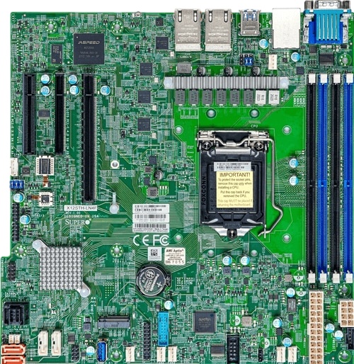 Материнская плата Supermicro X12STH-LN4F, Micro-ATX, 1x LGA-1200, Intel C256, 4 DIMM DDR4, 8 SATA3 p