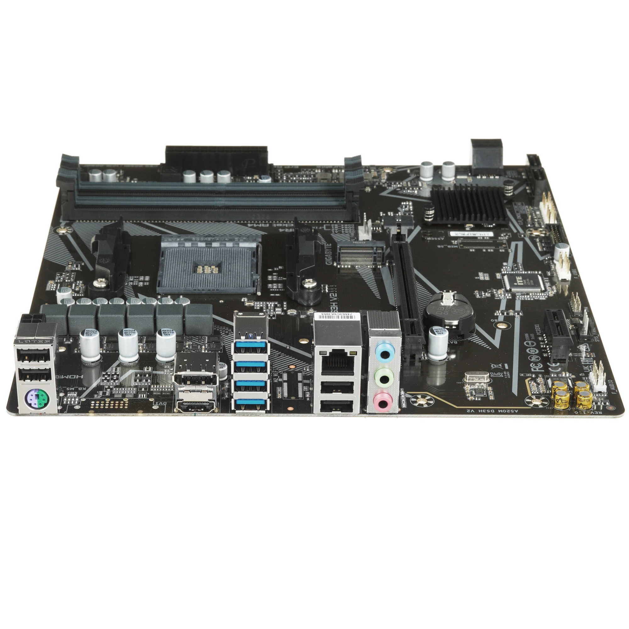Материнская плата Gigabyte A520M DS3H V2  (V1.1), AM4, AMD A520, 4xDDR4, 4xSATA, 1xM.2, 1xPCIe 3.0 x