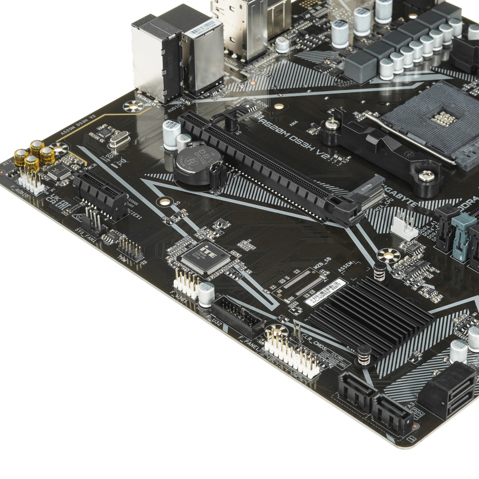 Материнская плата Gigabyte A520M DS3H V2  (V1.1), AM4, AMD A520, 4xDDR4, 4xSATA, 1xM.2, 1xPCIe 3.0 x