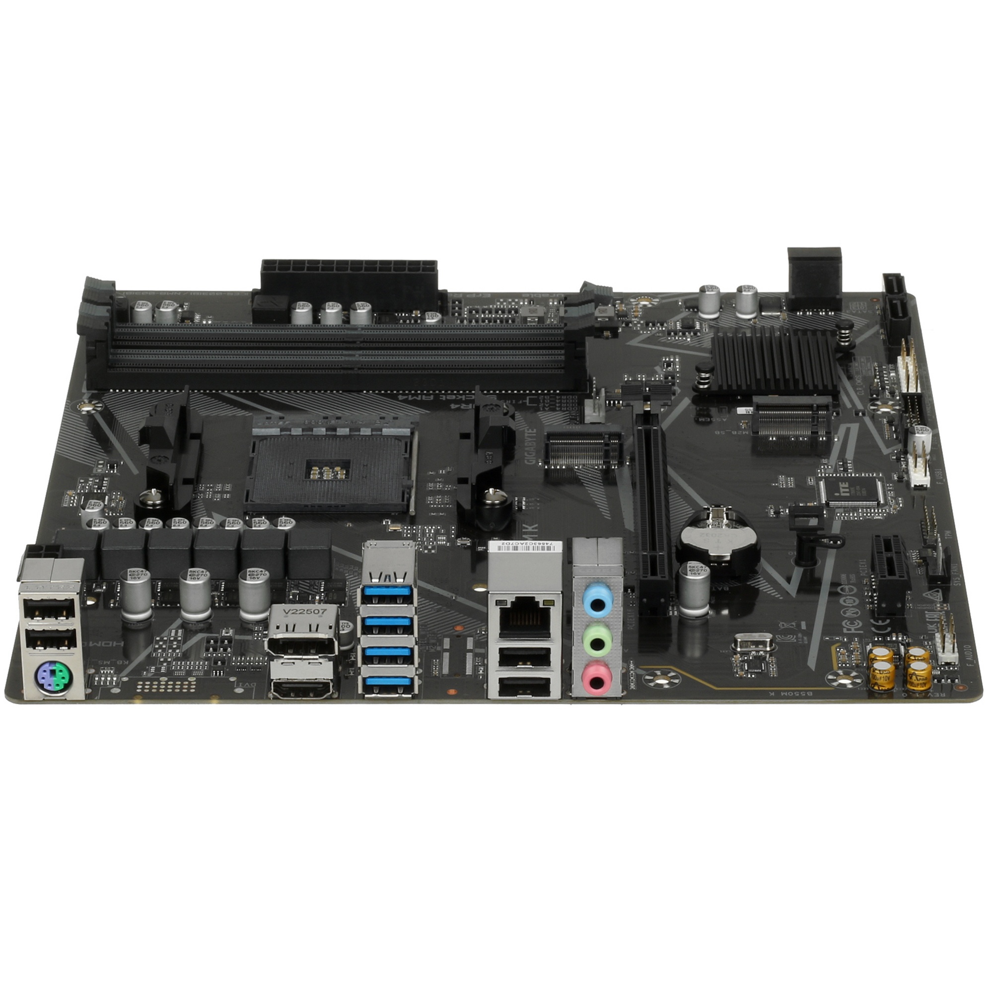 Материнская плата Gigabyte B550M K, AM4, AMD B550, 4xDDR4, 4xSATA, 2xM.2, 1xPCIe 4.0 x16, 1xPCIe x1,