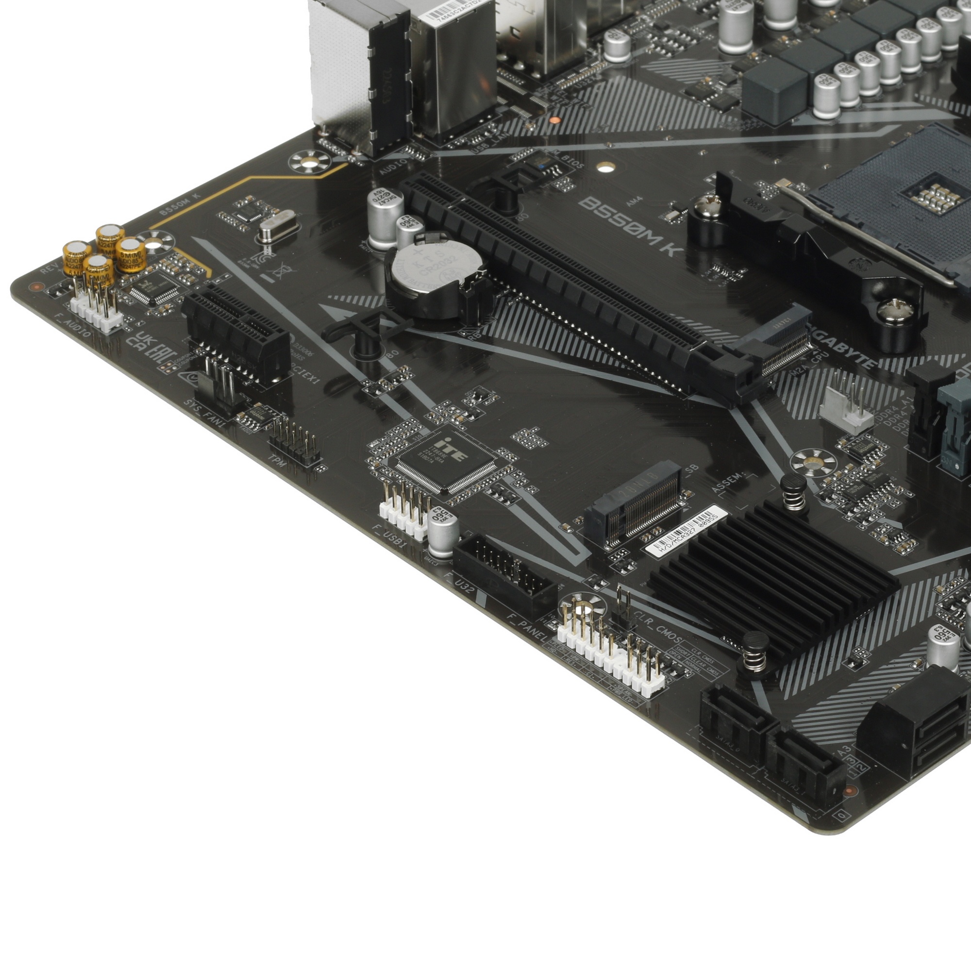 Материнская плата Gigabyte B550M K, AM4, AMD B550, 4xDDR4, 4xSATA, 2xM.2, 1xPCIe 4.0 x16, 1xPCIe x1,