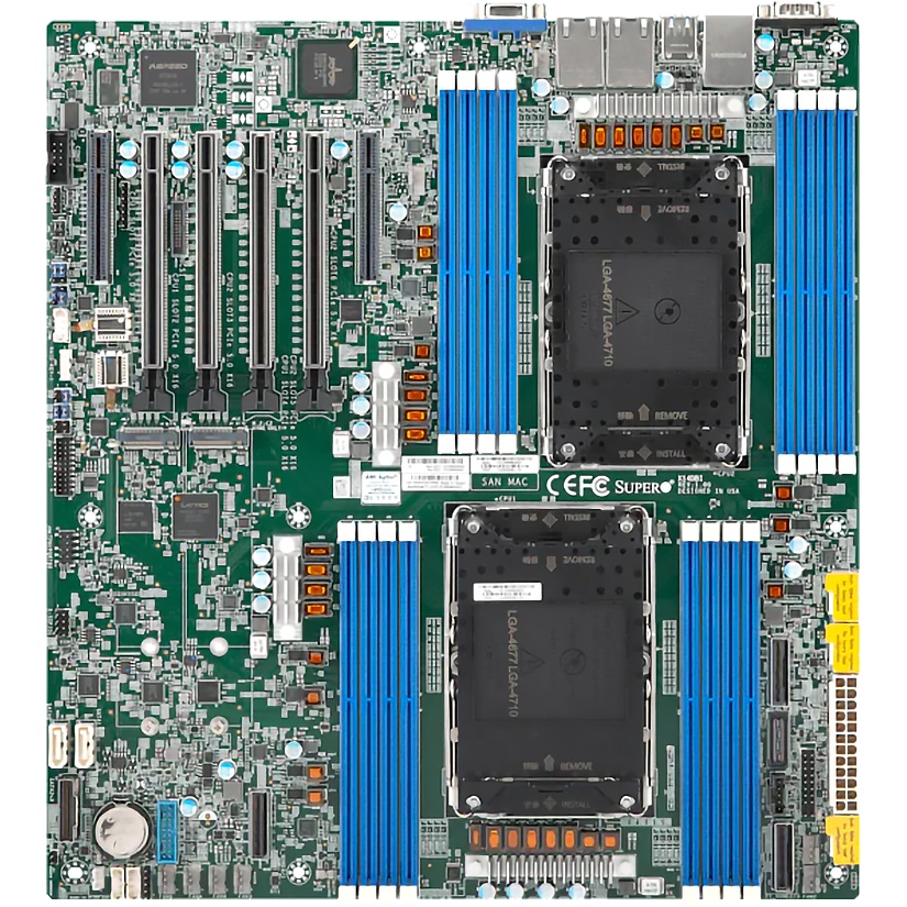 Материнская плата Supermicro X14DBI, E-ATX, 2x LGA-4710 (Intel Xeon 6700/6500 with P-cores/6700 with
