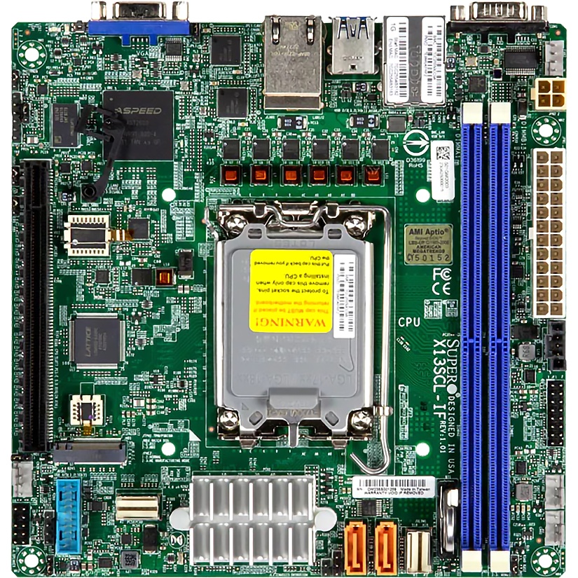 Материнская плата Supermicro X13SCL-IF Mini-ITX, 1x LGA1700 Intel® Xeon ® 6300-series/ E-2400/Pentiu