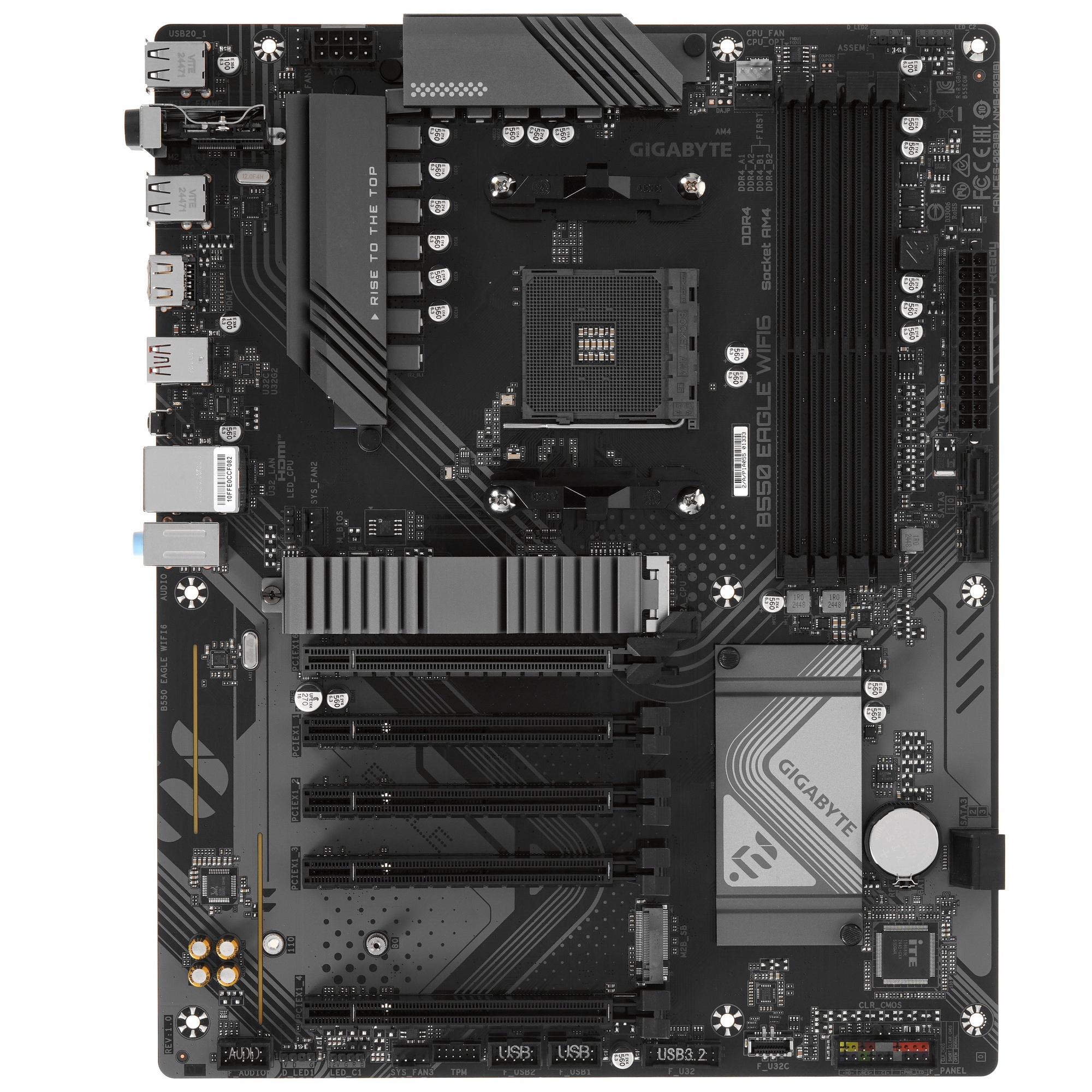 Материнская плата Gigabyte B550 EAGLE WIFI6, AM4, AMD B550, 4xDDR4, 4xSATA, 2xM.2, 1xPCIe 4.0 x16, 4