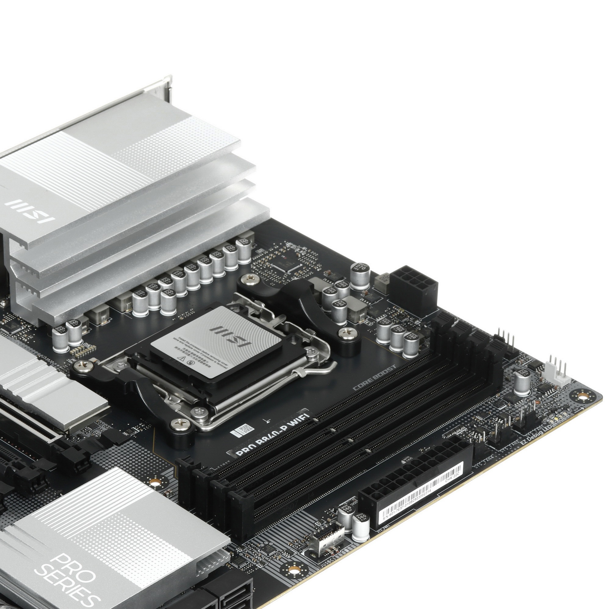 Материнская плата MSI PRO B840-P WIFI, Socket AM5, AMD B840, 4xDDR5, 4xSATA, 2xM.2, 1xPCI-E 4.0 x16,