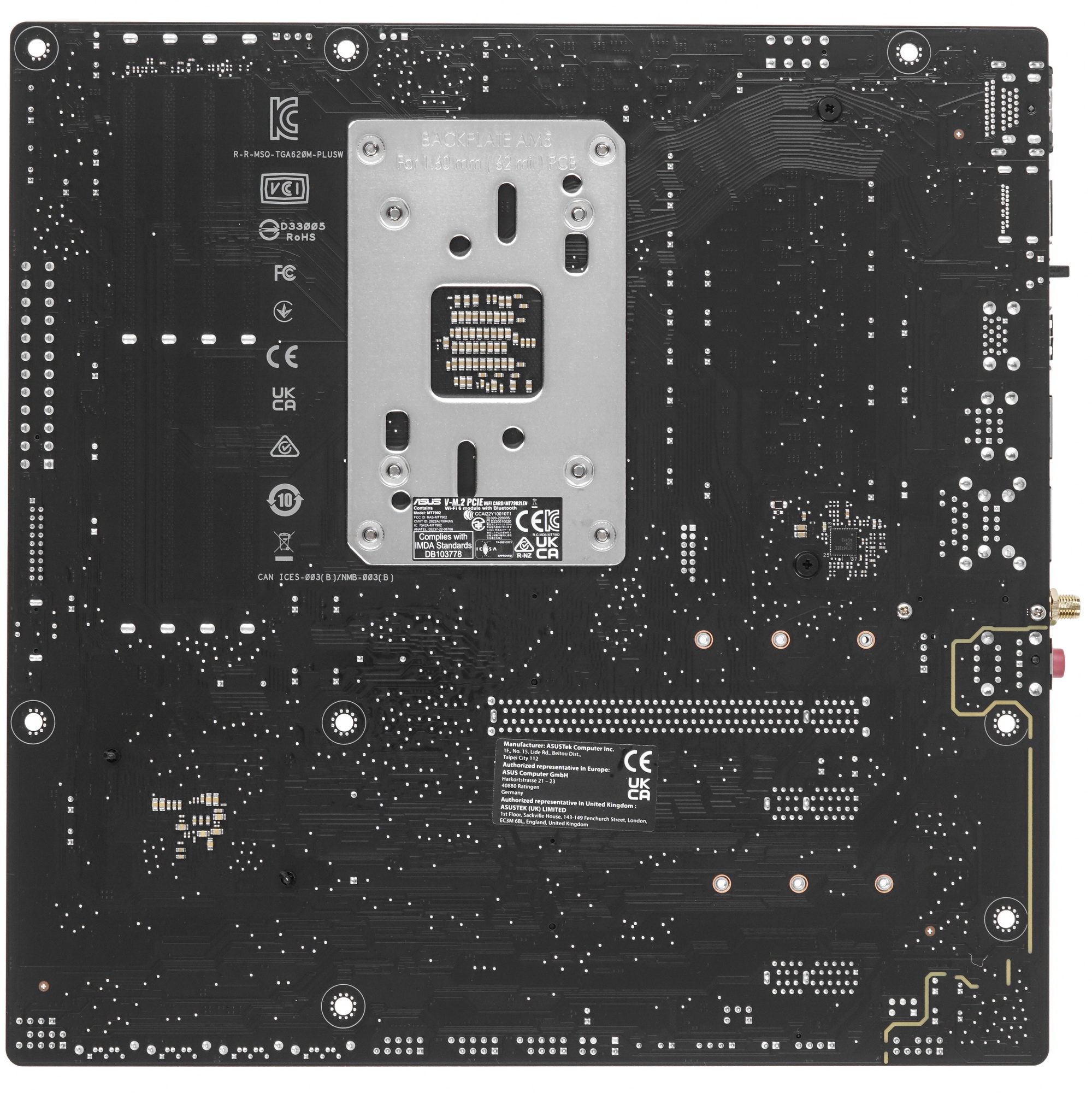 Материнская плата ASUS TUF GAMING A620M-PLUS WIFI, AM5, AMD A620, 4xDDR5, 4xSATA, 2xM.2, 1xPCIe 4.0