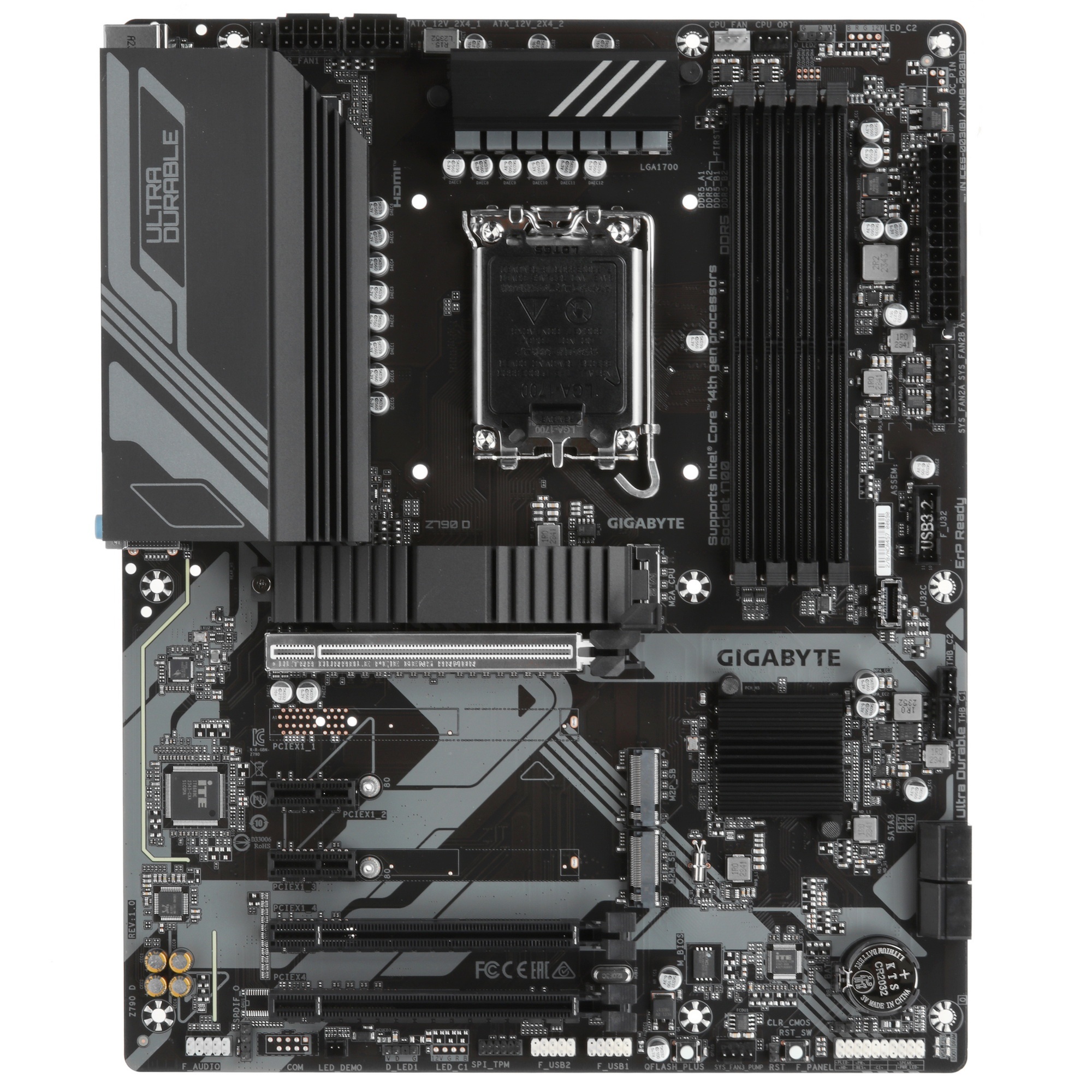 Материнская плата Gigabyte Z790 D, LGA 1700, Intel Z790, 4xDDR5, 4xSATA, 3xM.2, 1xPCI-E 3.0 x1, 1xPC