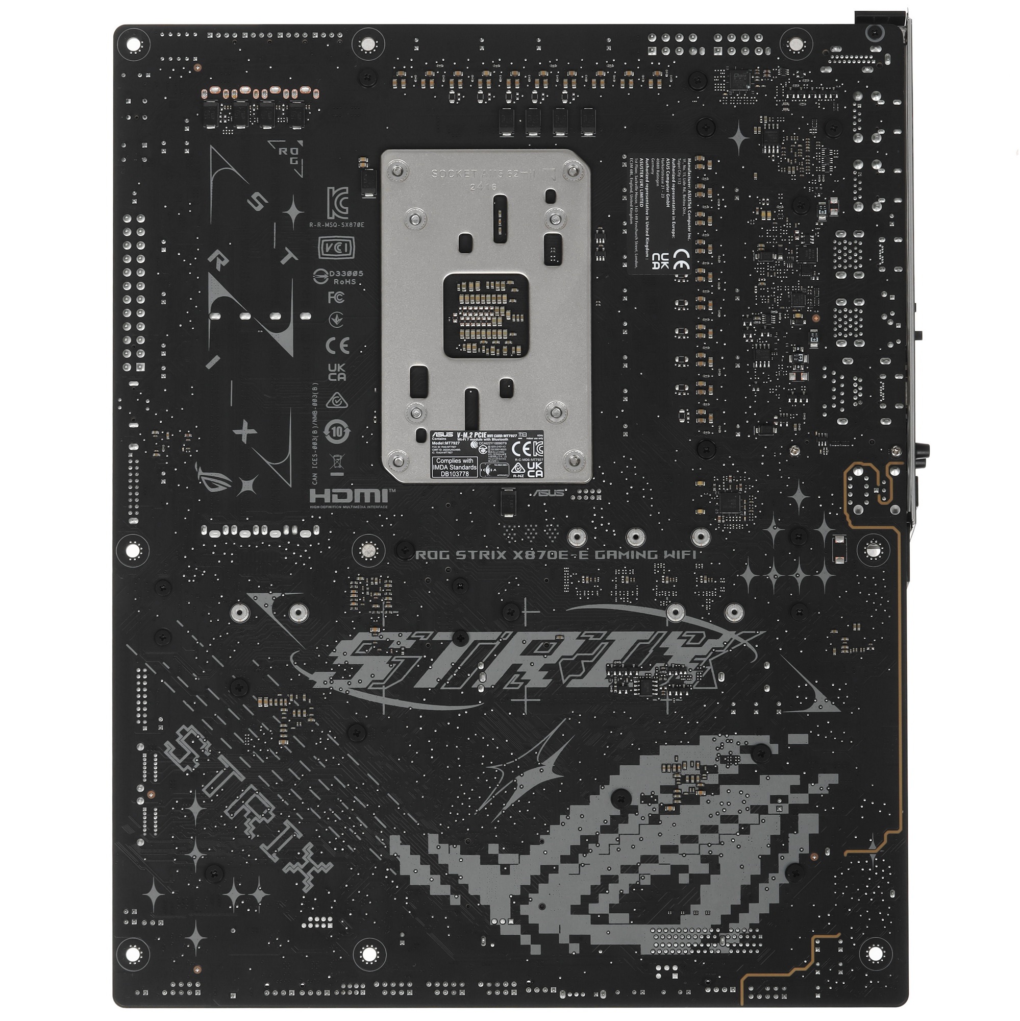 Материнская плата ASUS ROG STRIX X870E-E GAMING WIFI, AM5, AMD X870E, 4xDDR5, 4xSATA, 5xM.2, 1xPCI-E