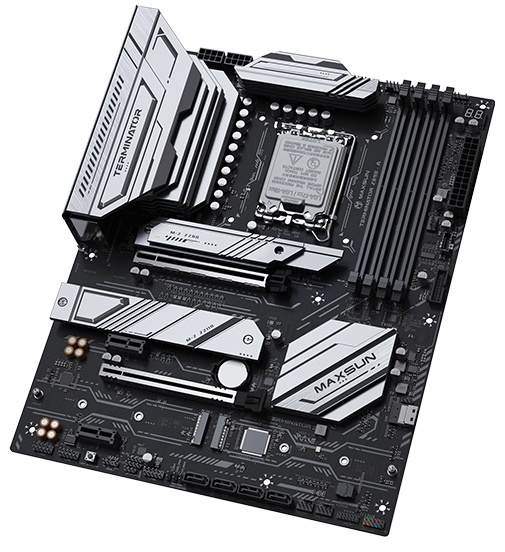 Материнская плата MAXSUN MS-Terminator Z890-A, LGA1851, Z890, 4*DDR5, 4*SATA3, 4*M.2, USB 3.2, USB 2