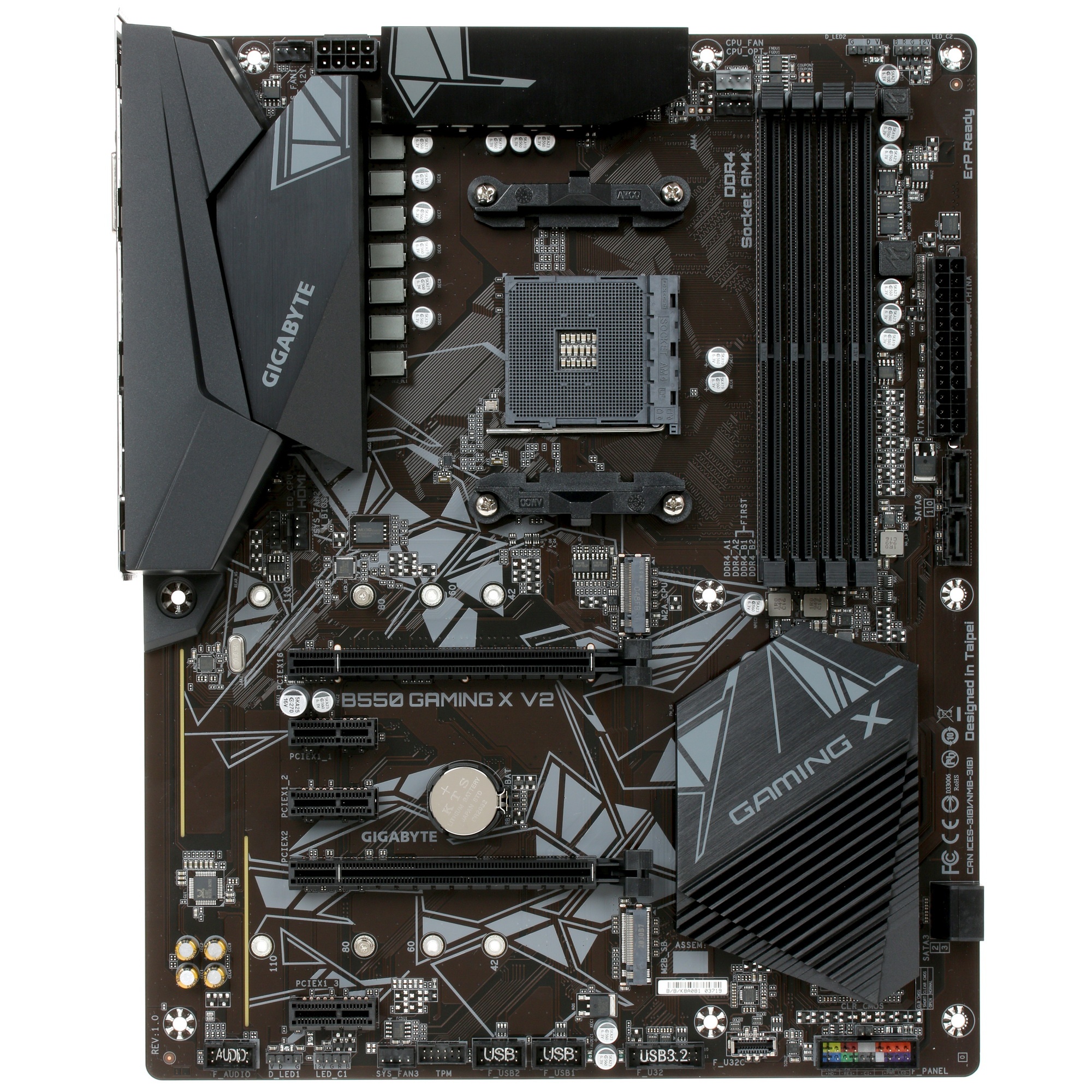 Материнская плата Gigabyte B550 GAMING X V2, AM4, AMD B550, 4xDDR4, 4xSATA, 2xM.2, 1xPCI-E 4.0 x16,